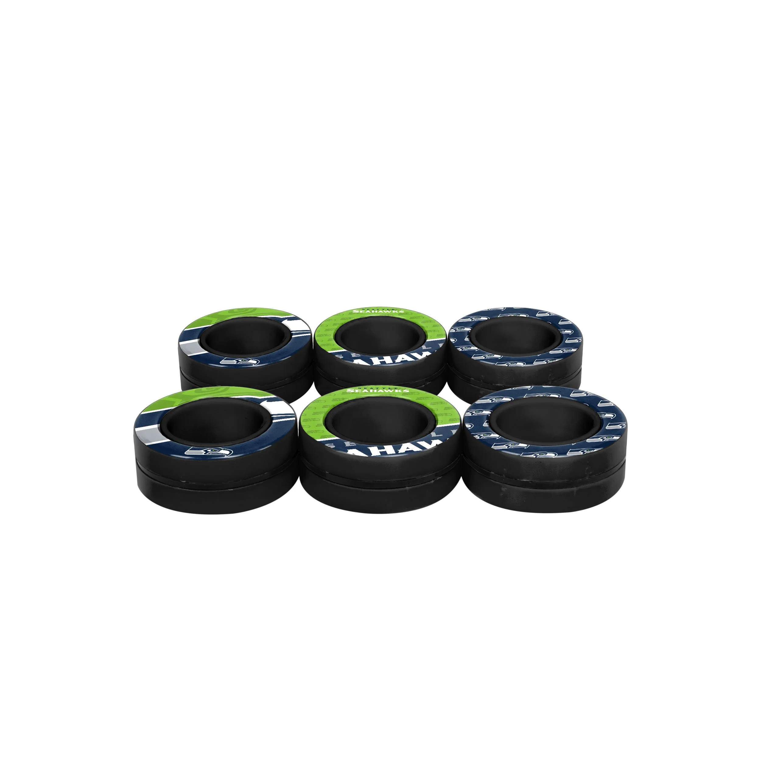 Seattle Seahawks NFL 6 Pack Magnetic Finger Rings - Image 3