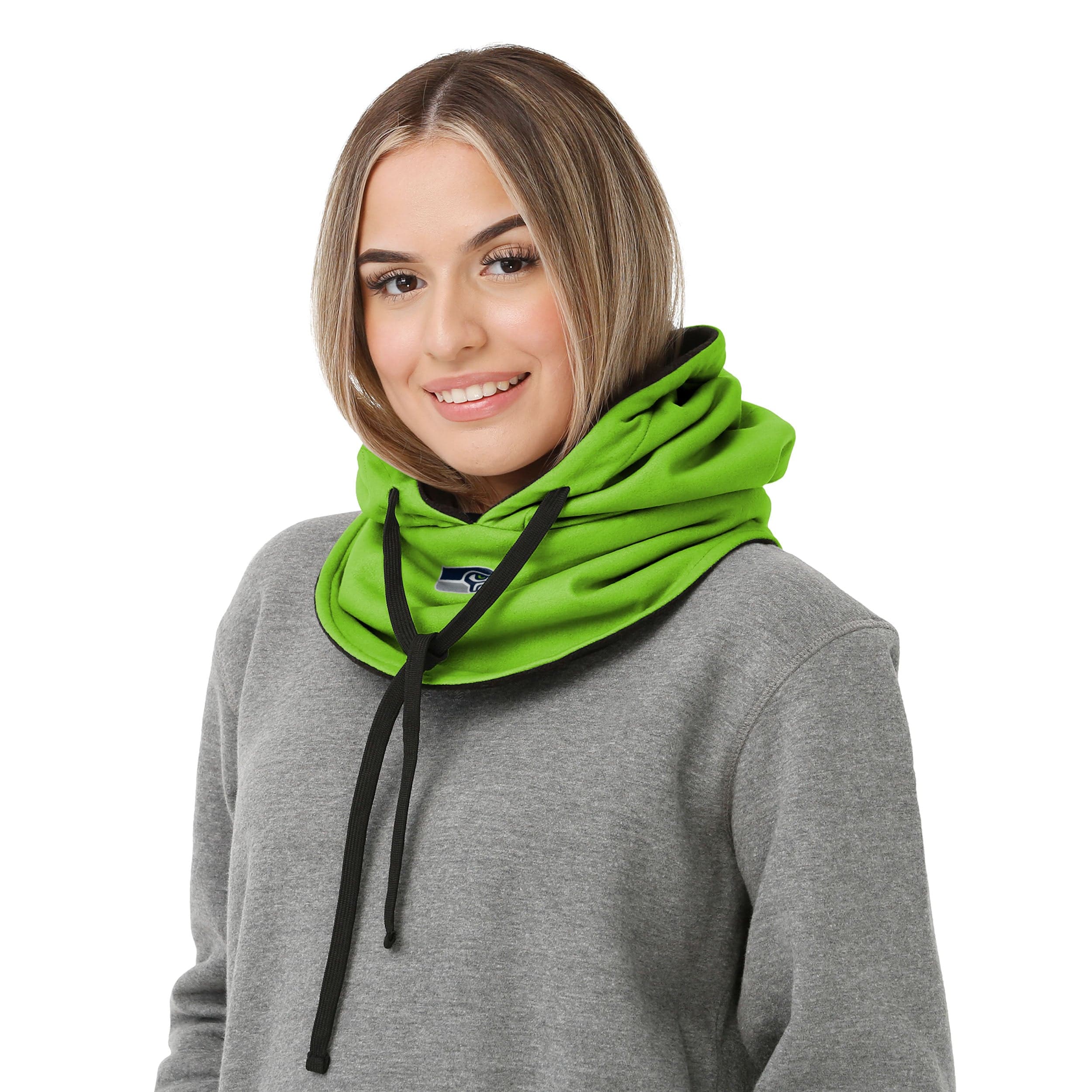 Seattle Seahawks NFL Alternate Team Color Drawstring Hooded Gaiter - Image 4