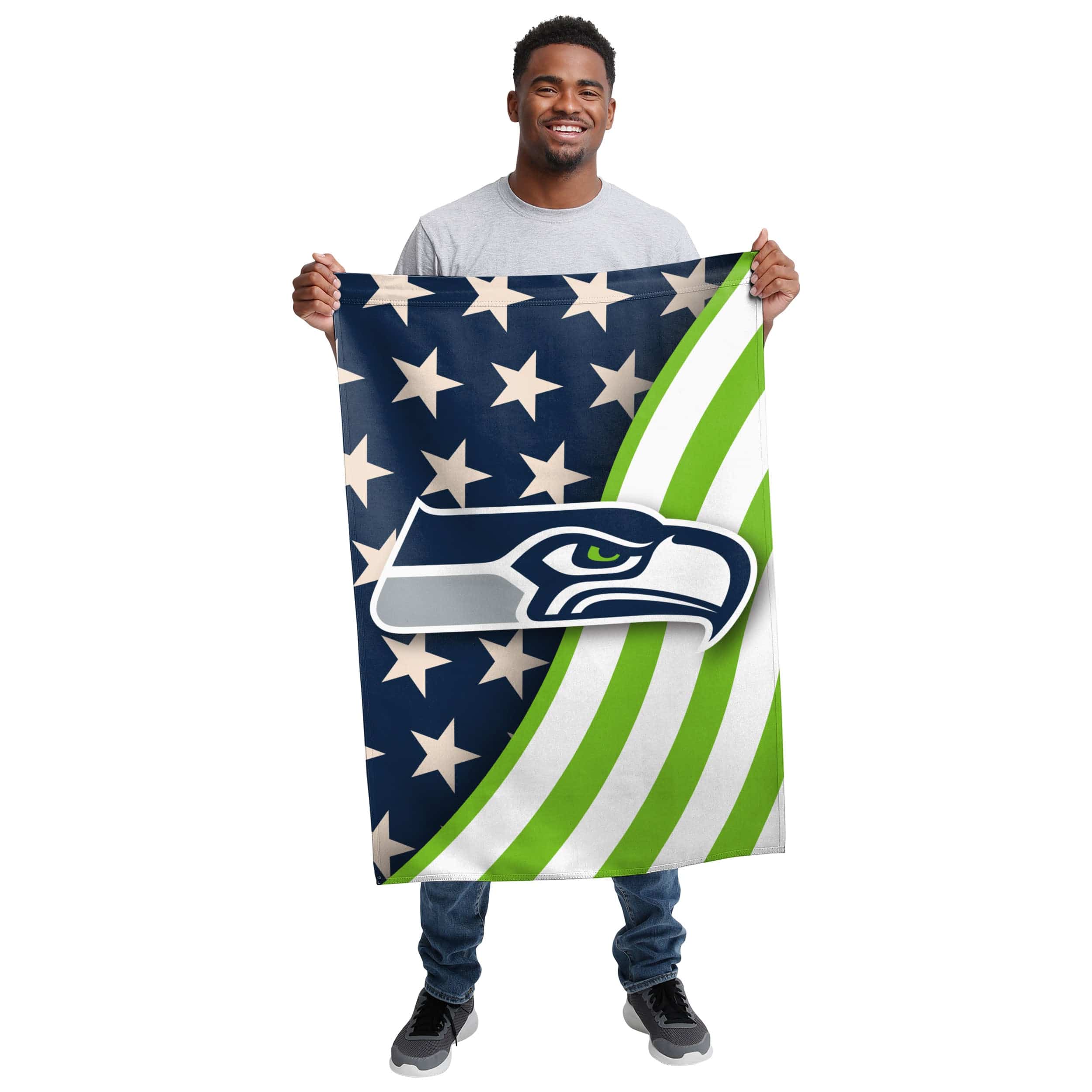 Seattle Seahawks NFL Americana Vertical Flag - Image 2