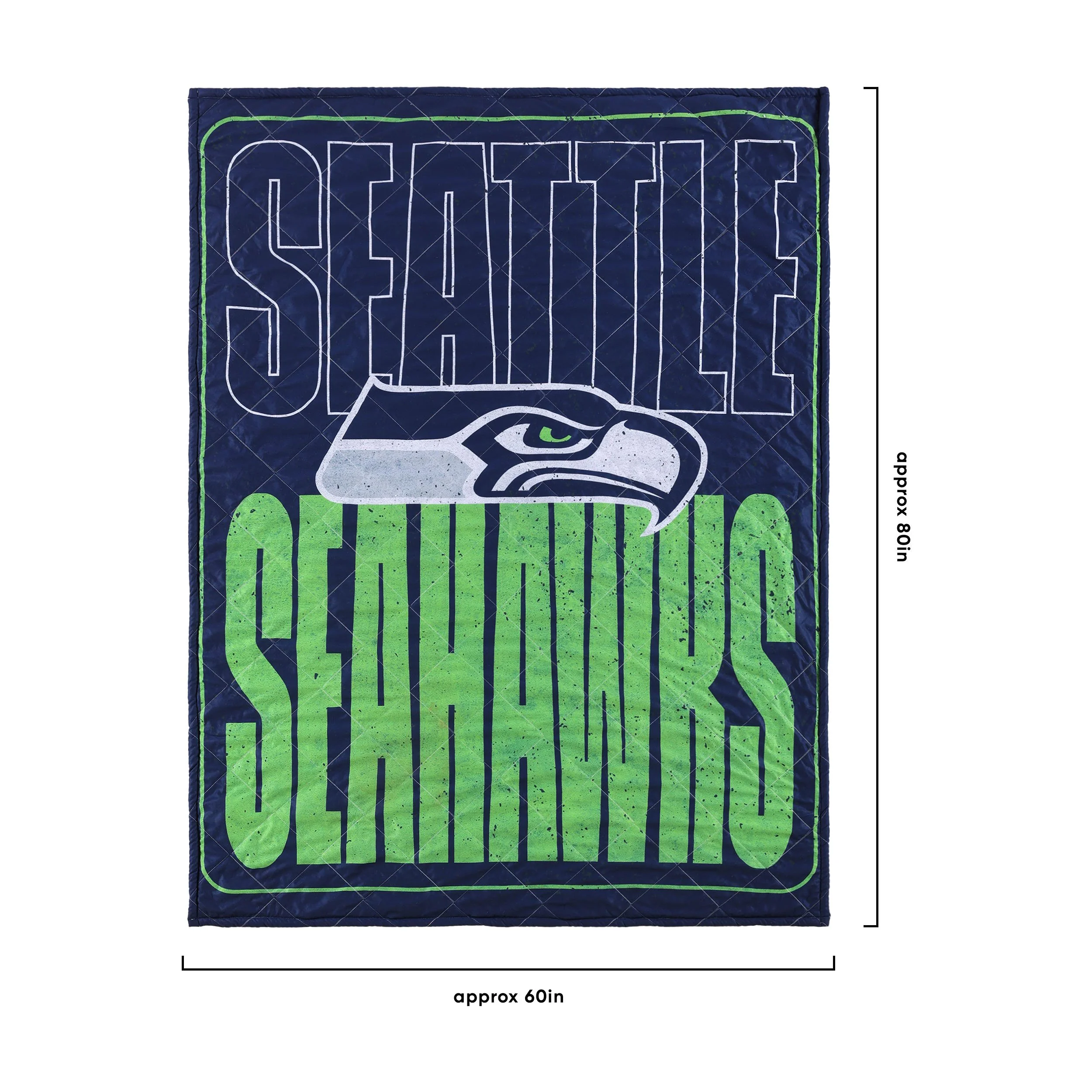 Seattle Seahawks NFL Big Game Sherpa Lined Throw Blanket - Image 3