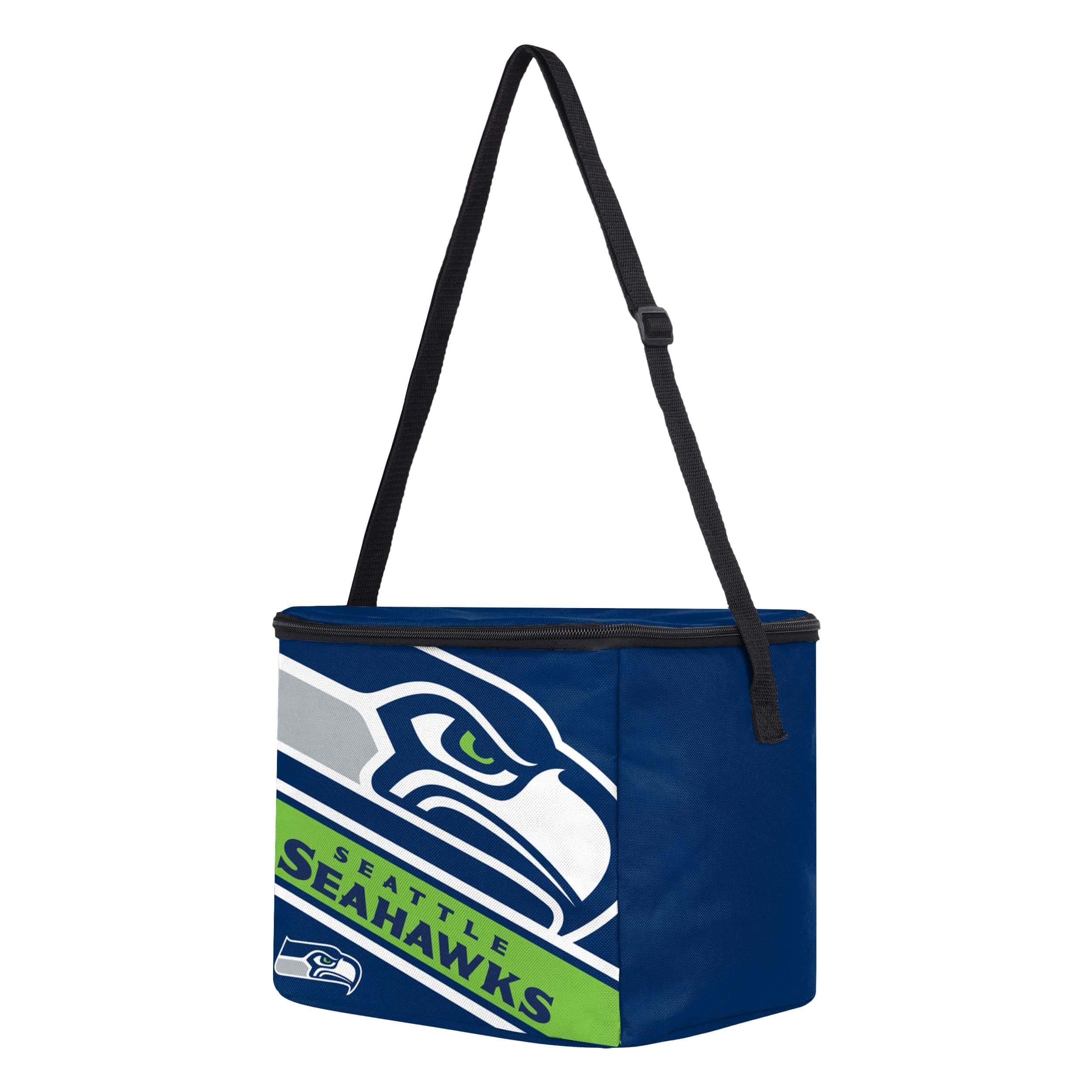 Seattle Seahawks NFL Big Logo Stripe 12 Pack Cooler - Image 2