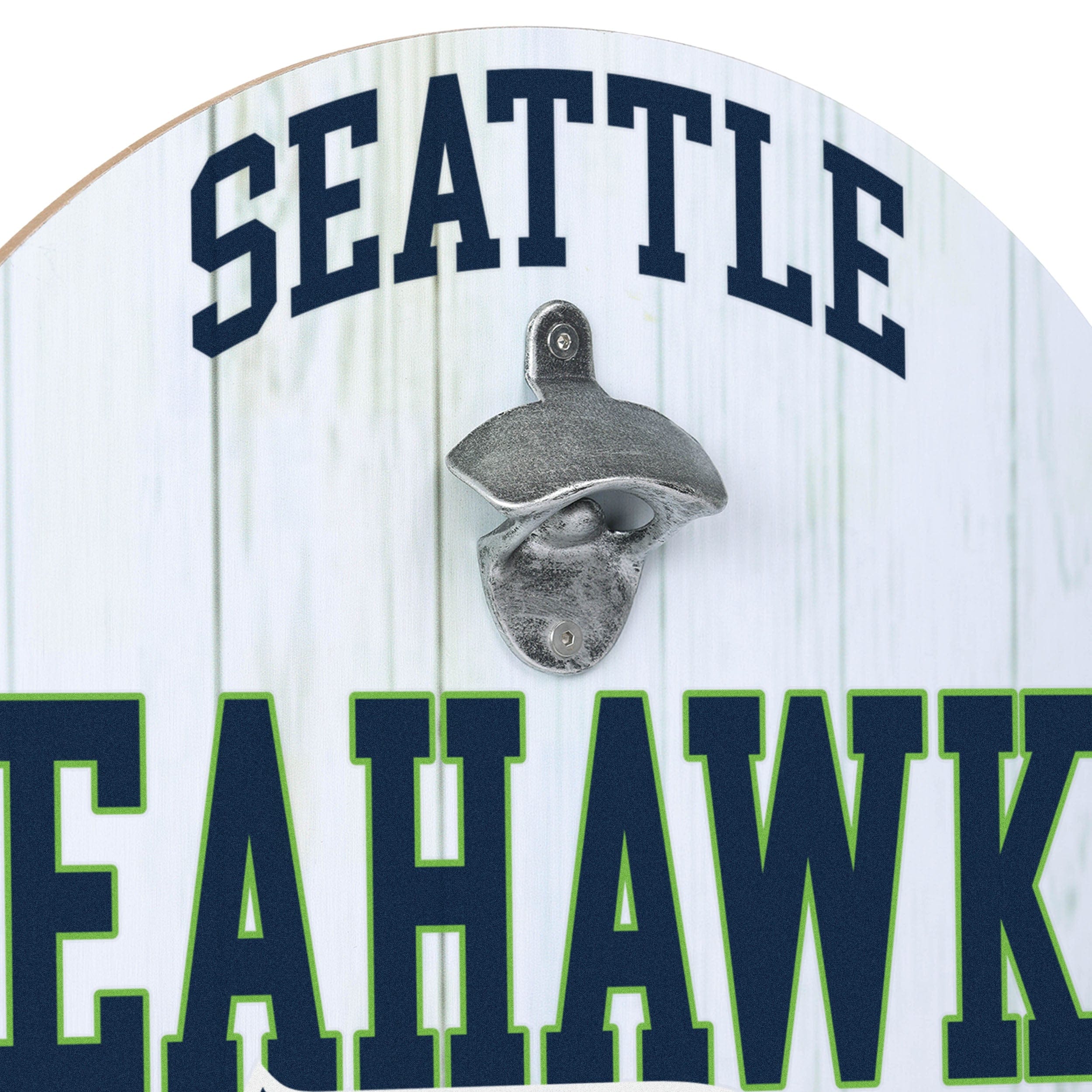 Seattle Seahawks NFL Bottle Opener Cap Catcher Wall Sign - Image 3