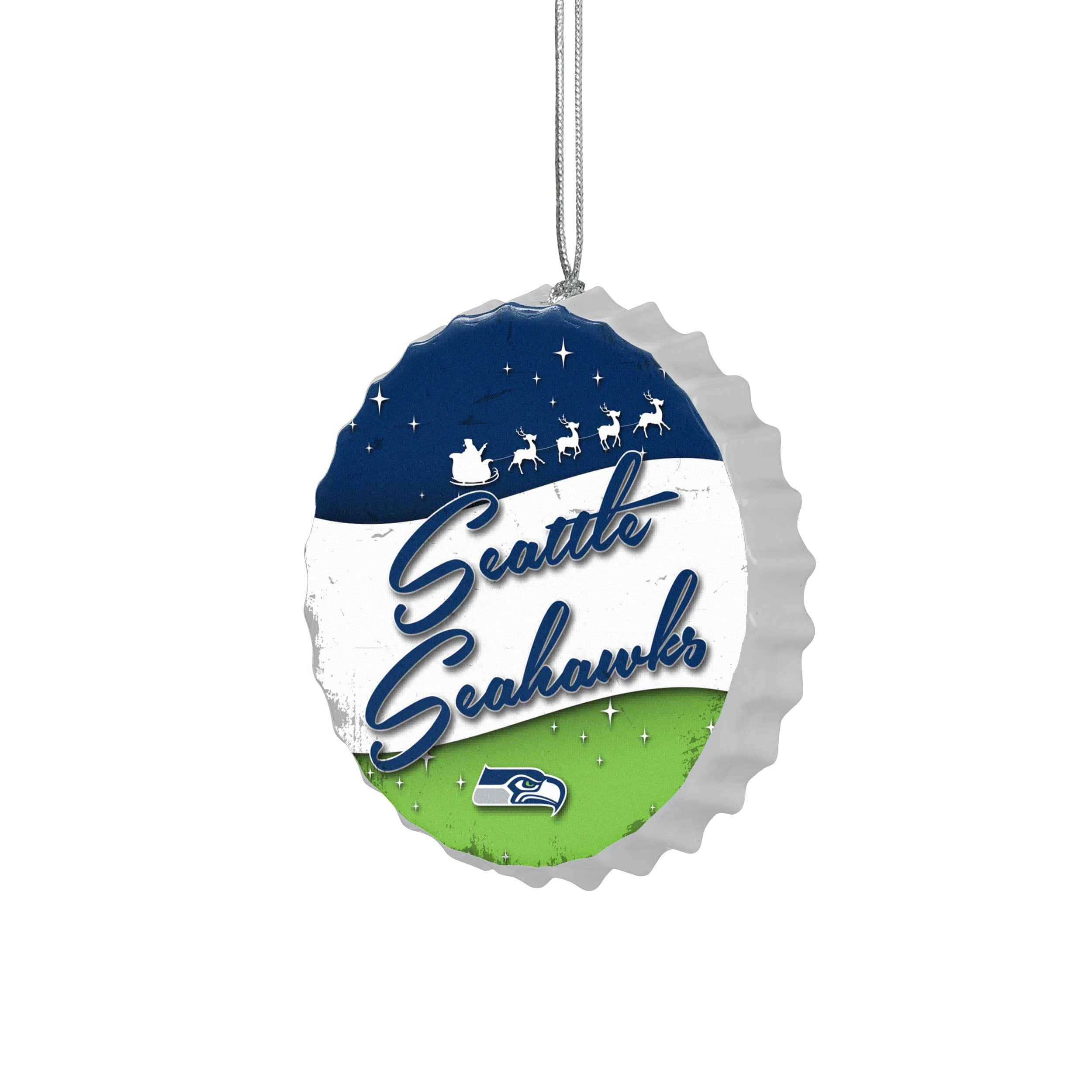Seattle Seahawks NFL Bottlecap Sign Ornament - Image 2