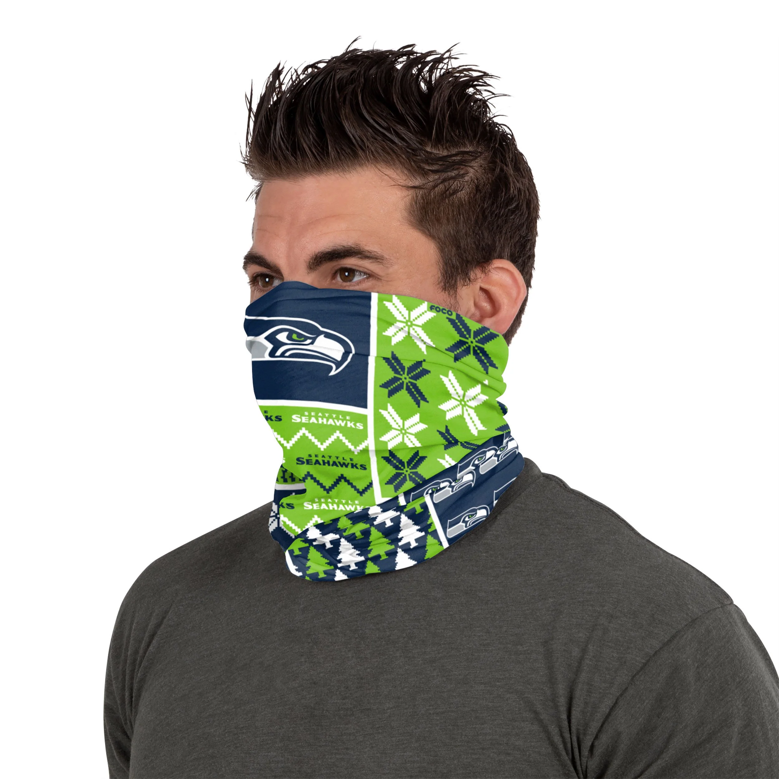 Seattle Seahawks NFL Busy Block Gaiter Scarf - Image 4