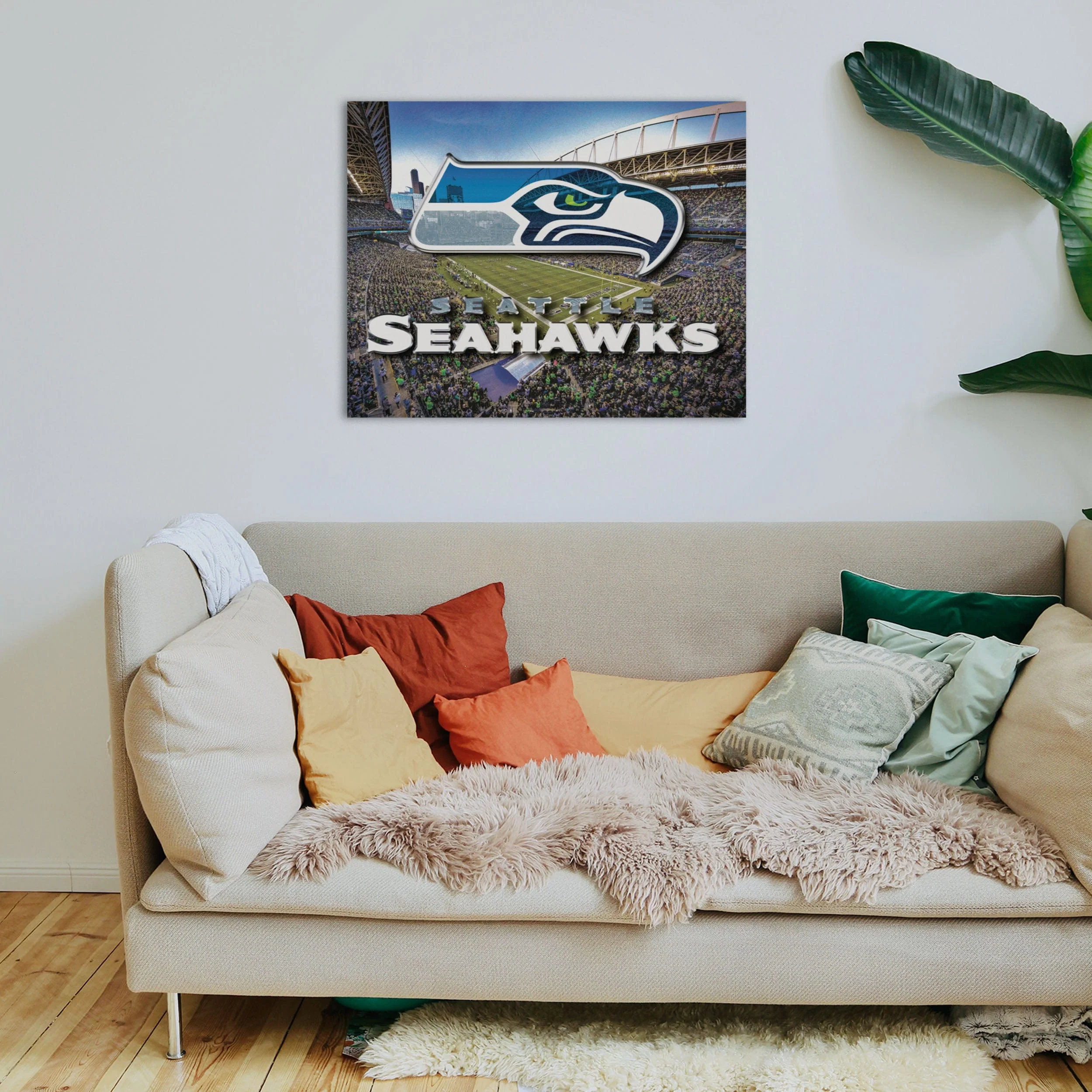 Seattle Seahawks NFL Canvas Wall Sign - Image 3