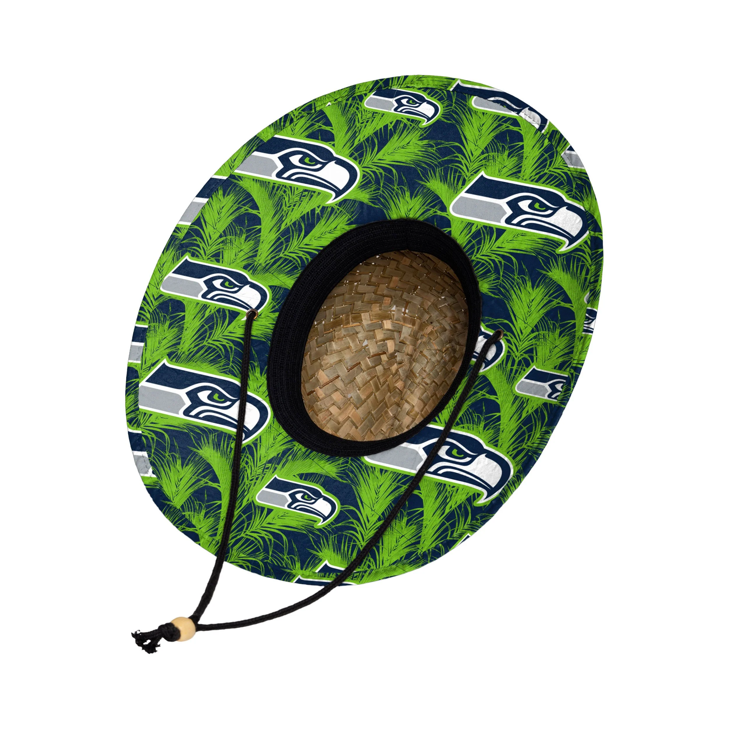 Seattle Seahawks NFL Floral Straw Hat - Image 2
