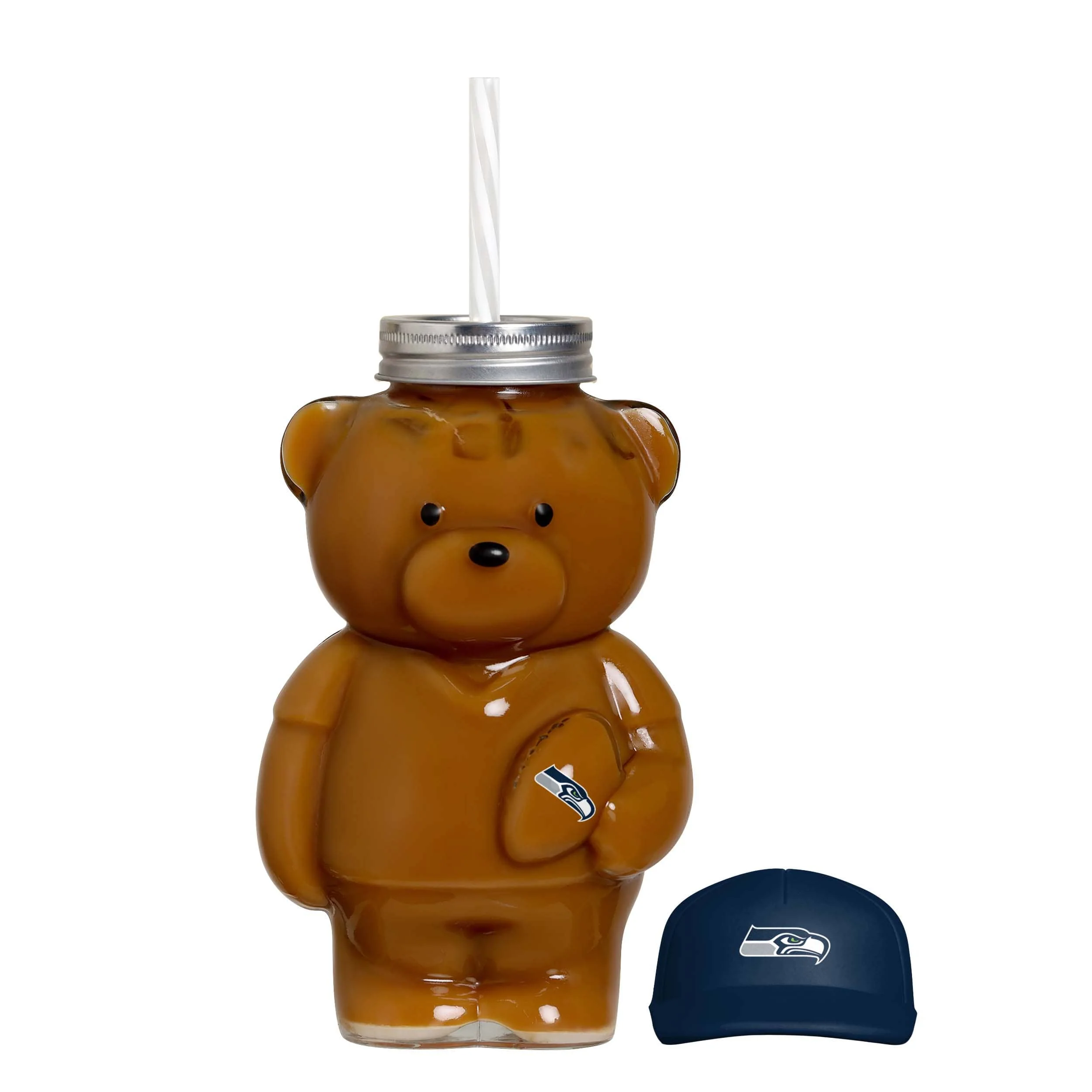 Seattle Seahawks NFL Glass Bear Tumbler (PREORDER - SHIPS LATE JUNE) - Image 3
