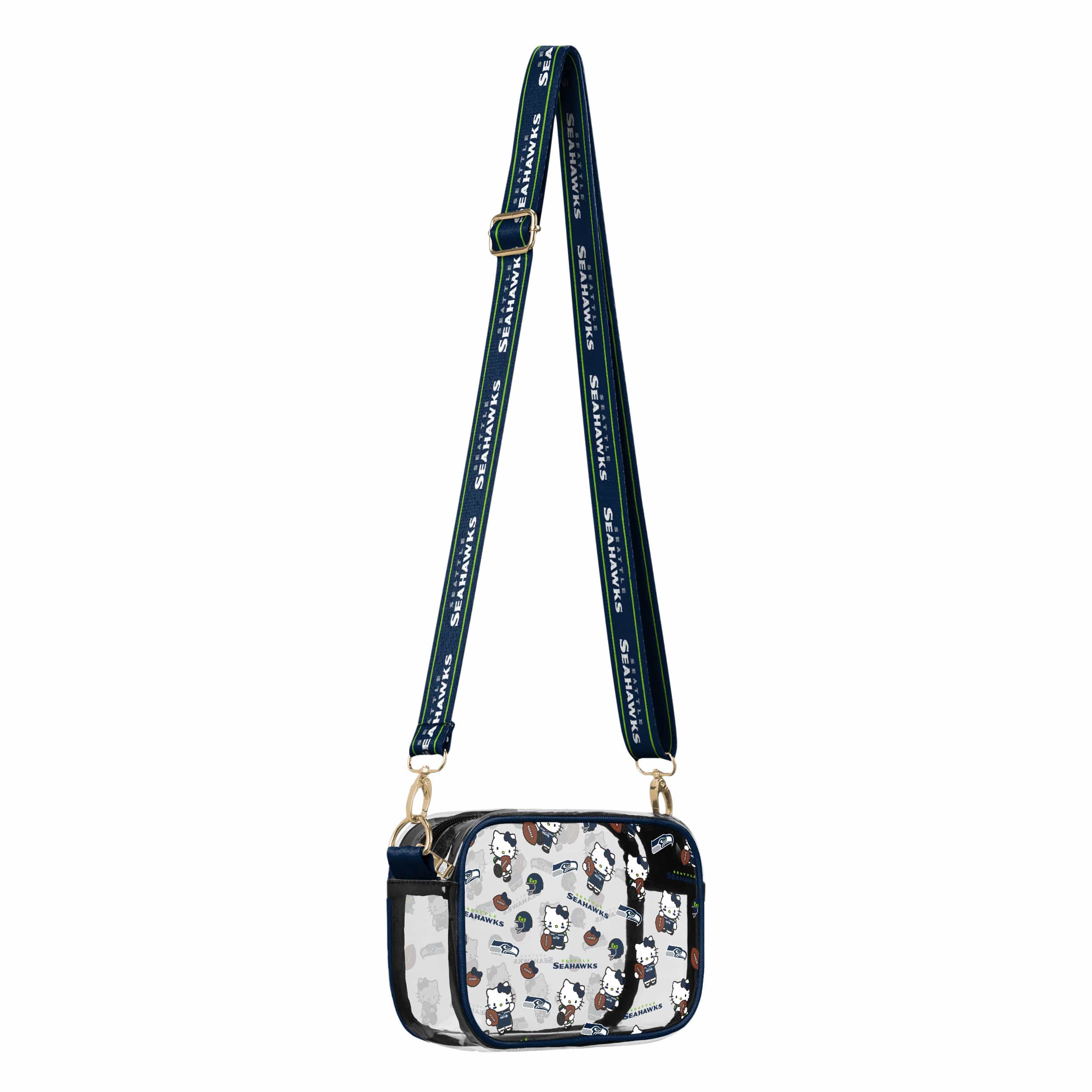 Seattle Seahawks NFL Hello Kitty® Clear Crossbody Bag - (PREORDER - SHIPS MID JUNE) - Image 2