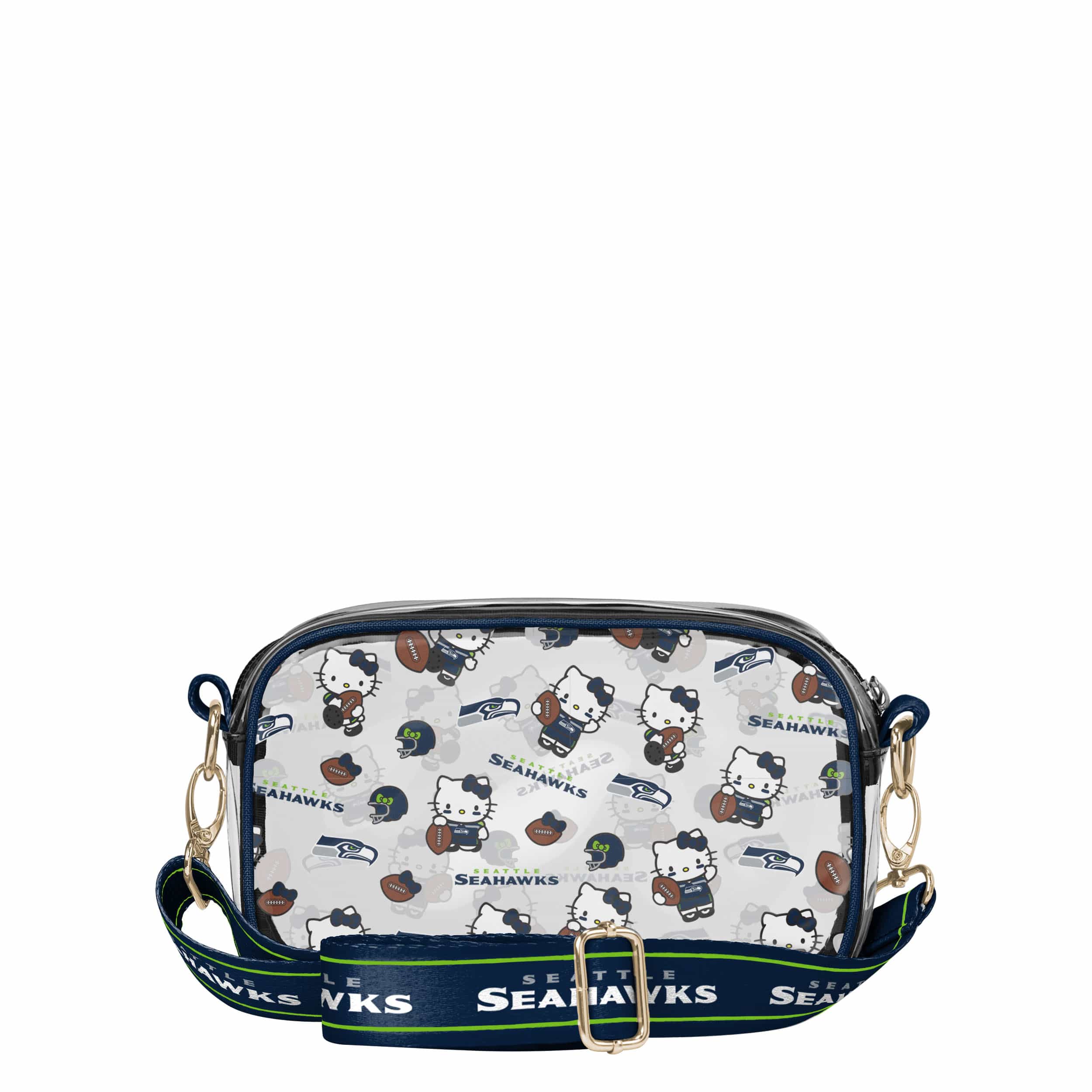 Seattle Seahawks NFL Hello Kitty® Clear Crossbody Bag - (PREORDER - SHIPS MID JUNE) - Image 5