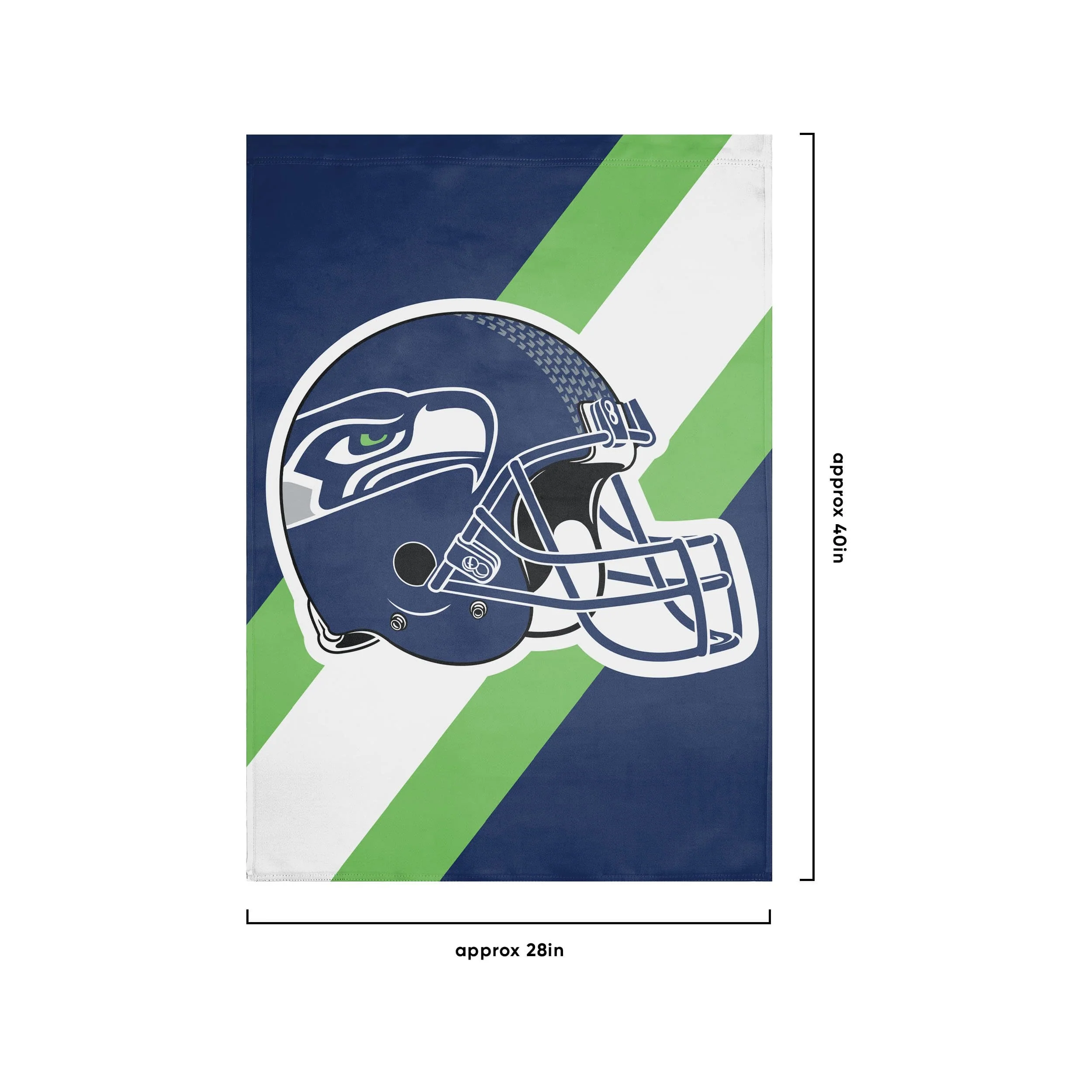 Seattle Seahawks NFL Helmet Vertical Flag - Image 3
