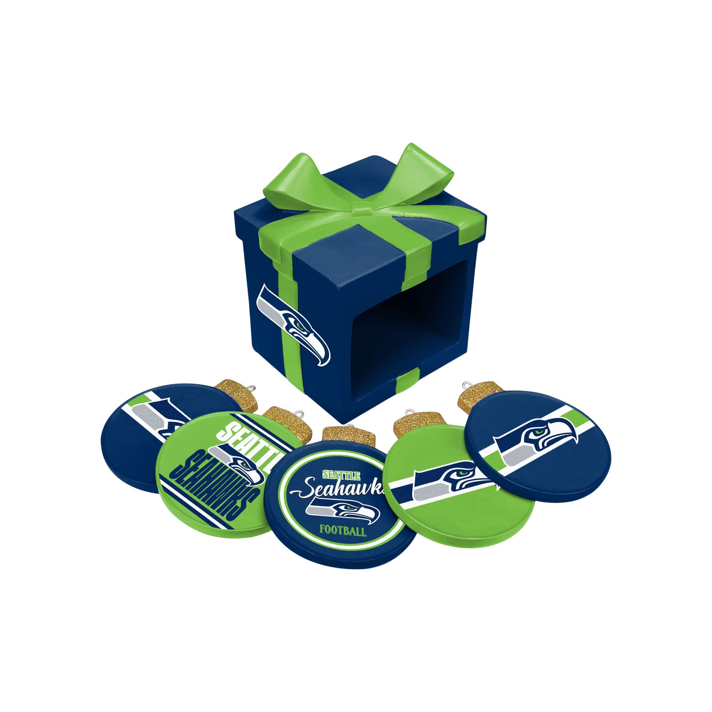 Seattle Seahawks NFL Holiday 5 Pack Coaster Set - Image 3