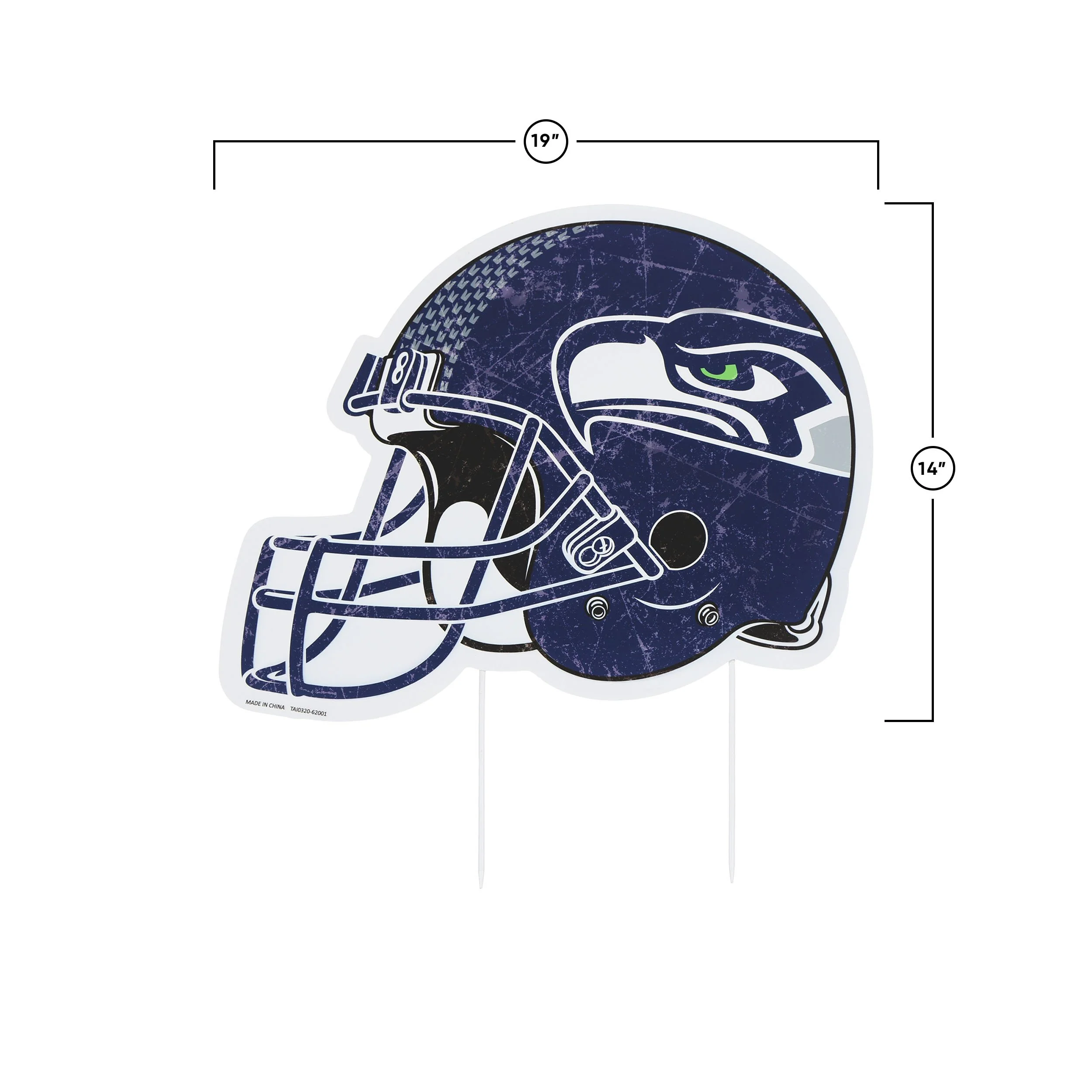 Seattle Seahawks NFL Home Field Stake Helmet Sign - Image 3