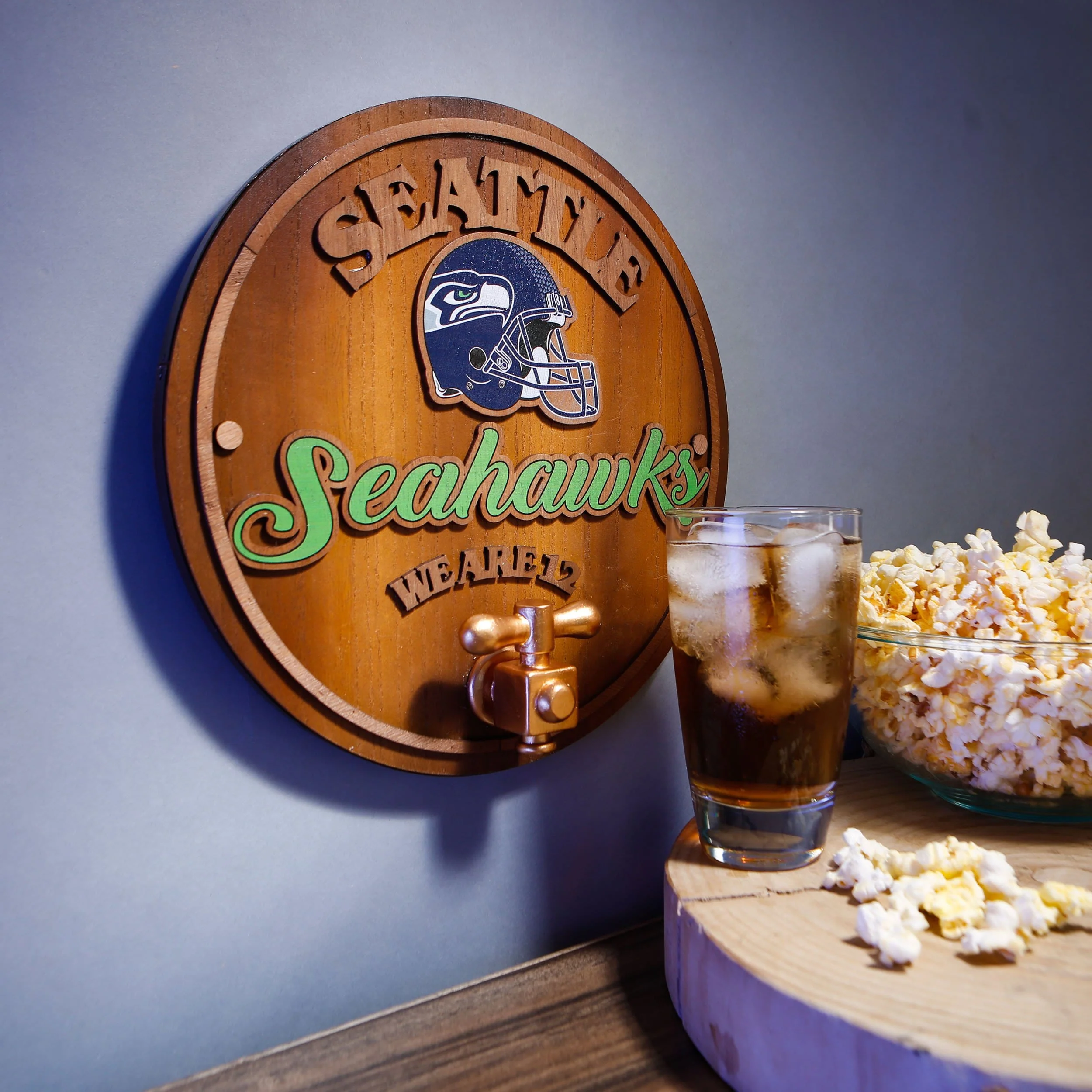 Seattle Seahawks NFL Keg Tap Sign - Image 3