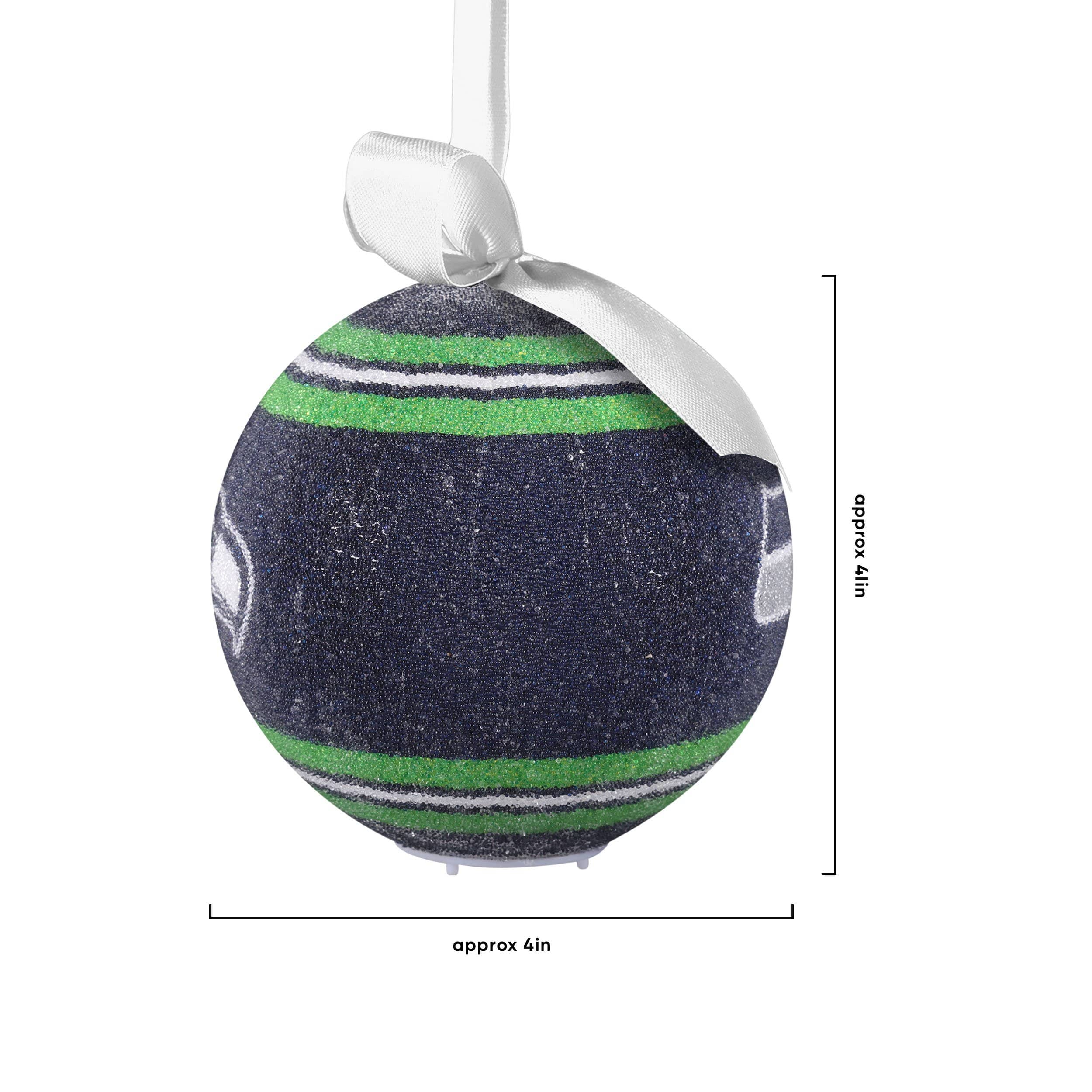Seattle Seahawks NFL LED Shatterproof Ball Ornament - Image 4