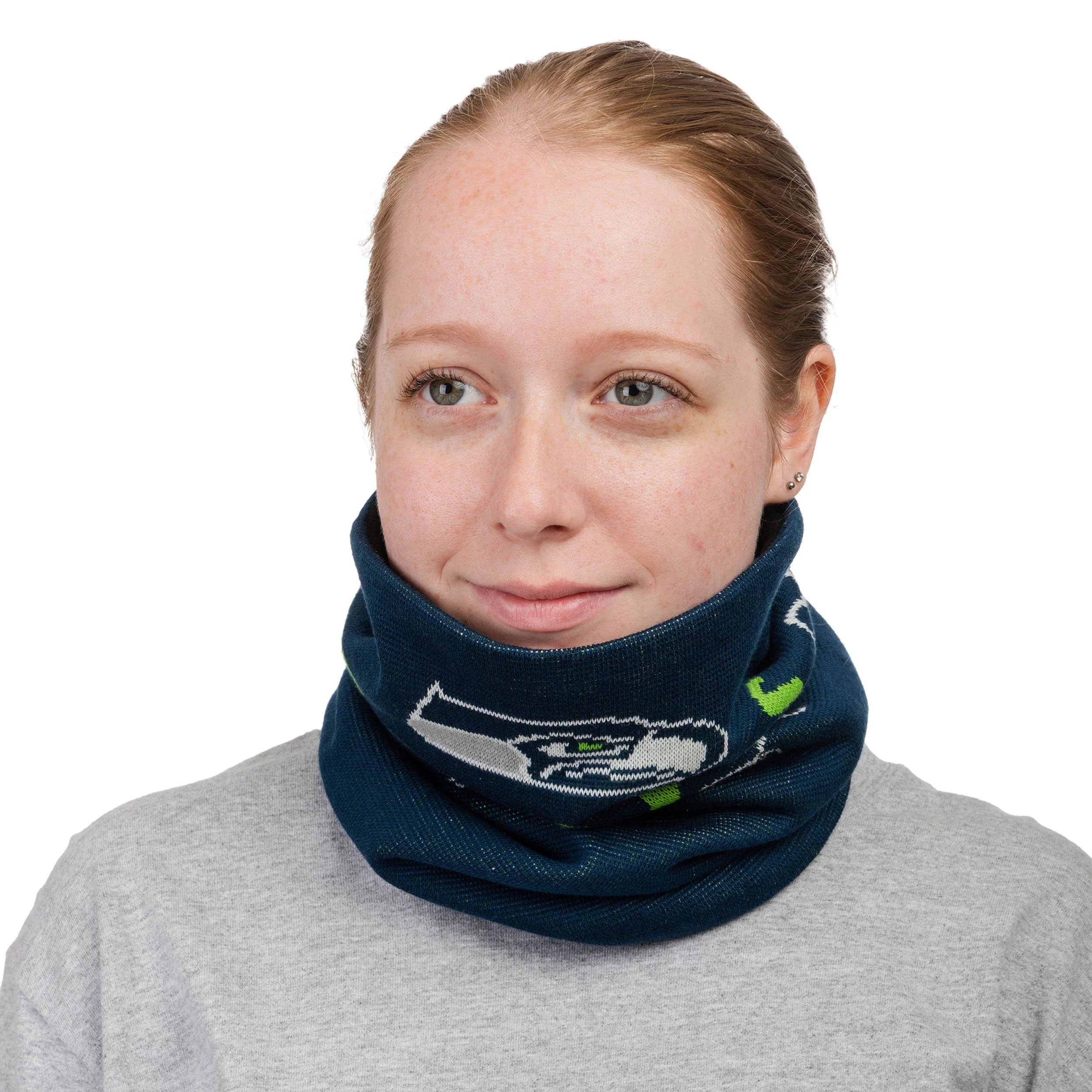 Seattle Seahawks NFL Light Up Knit Gaiter Scarf - Image 4