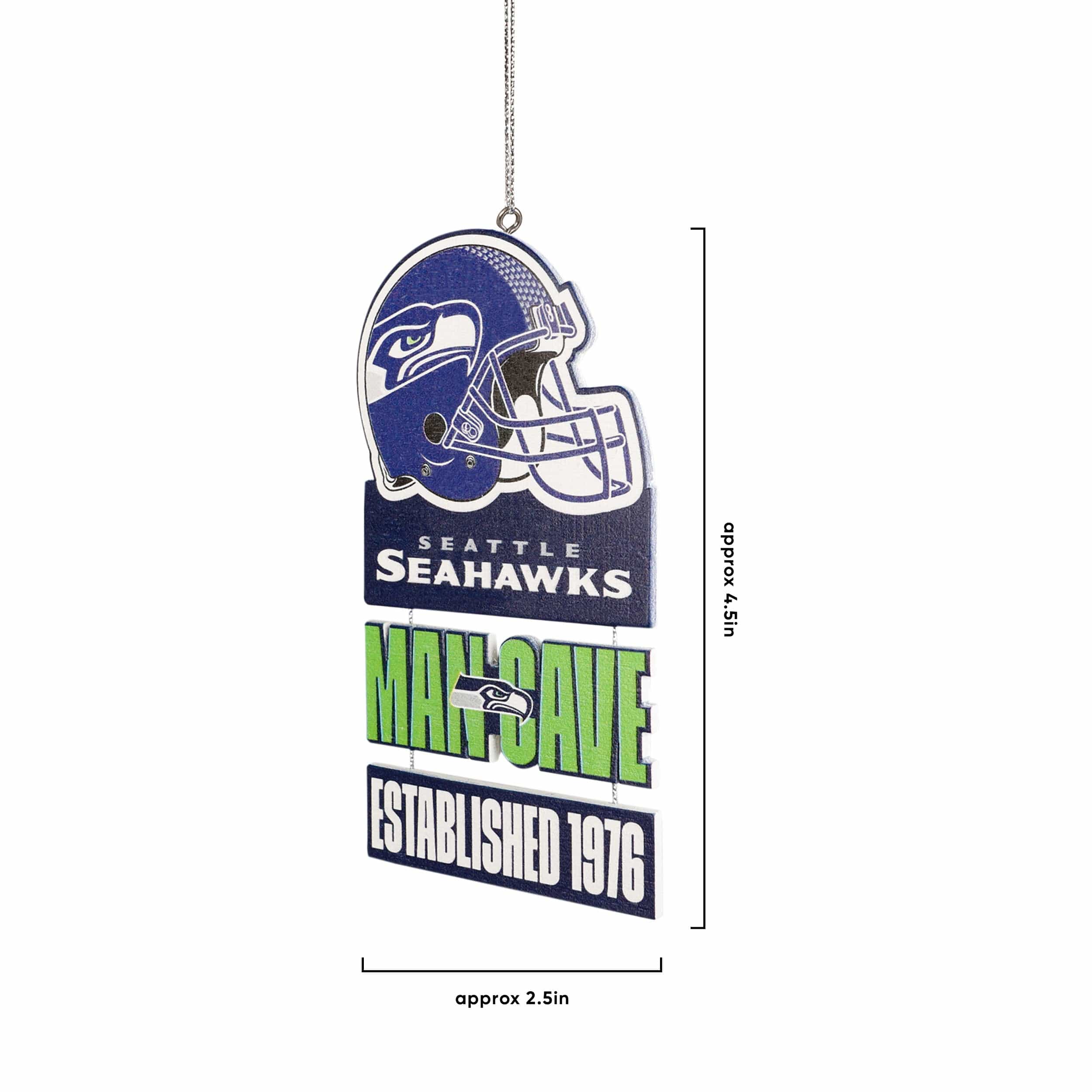 Seattle Seahawks NFL Mancave Sign Ornament - Image 2