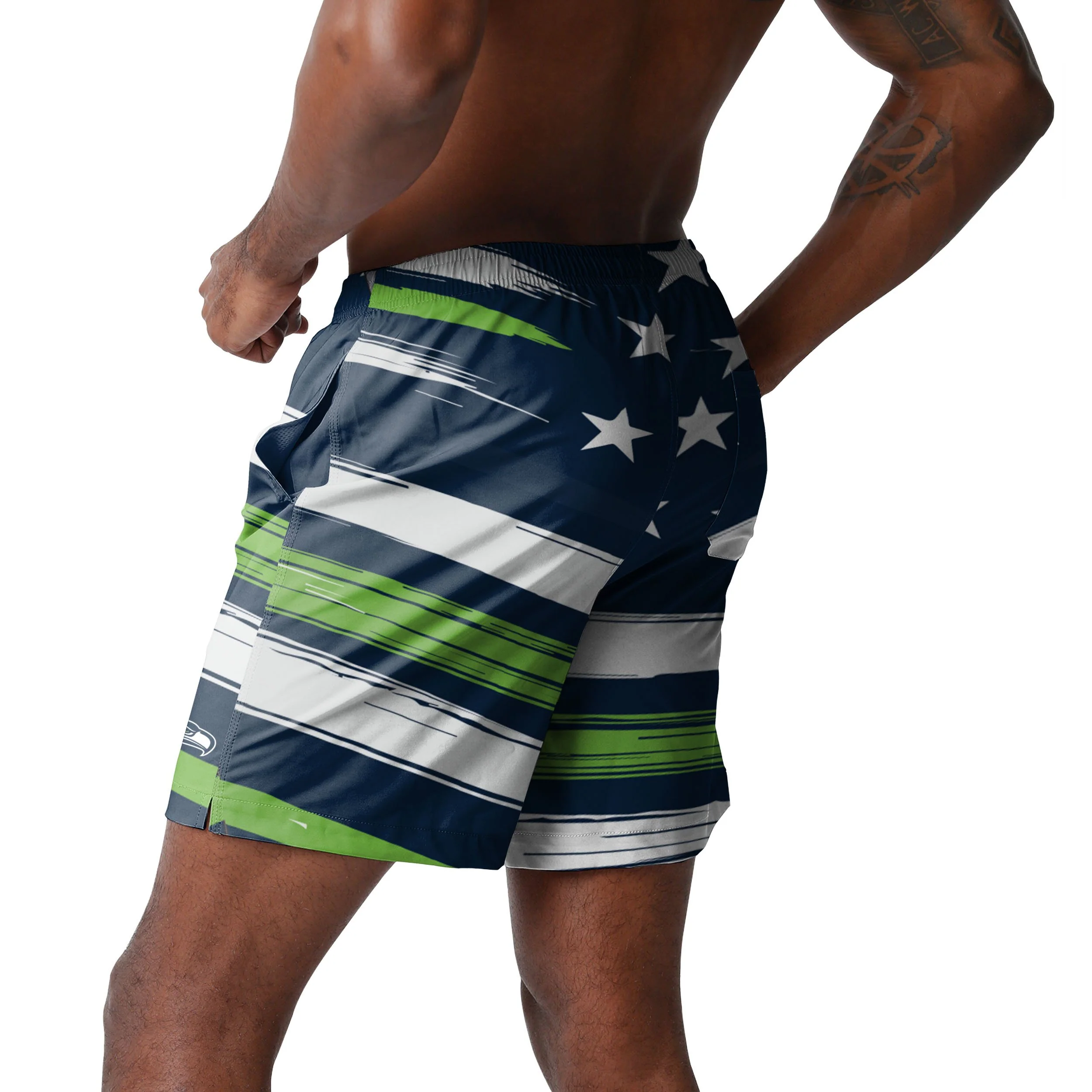 Seattle Seahawks NFL Mens Americana Swimming Trunks - Image 3