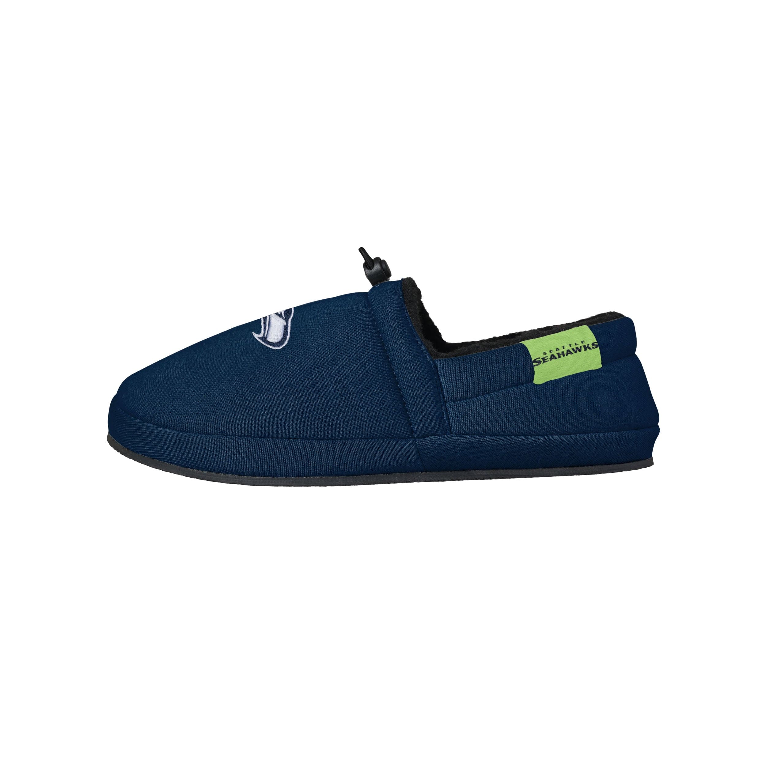 Seattle Seahawks NFL Mens Big Logo Athletic Moccasin Slippers - Image 2