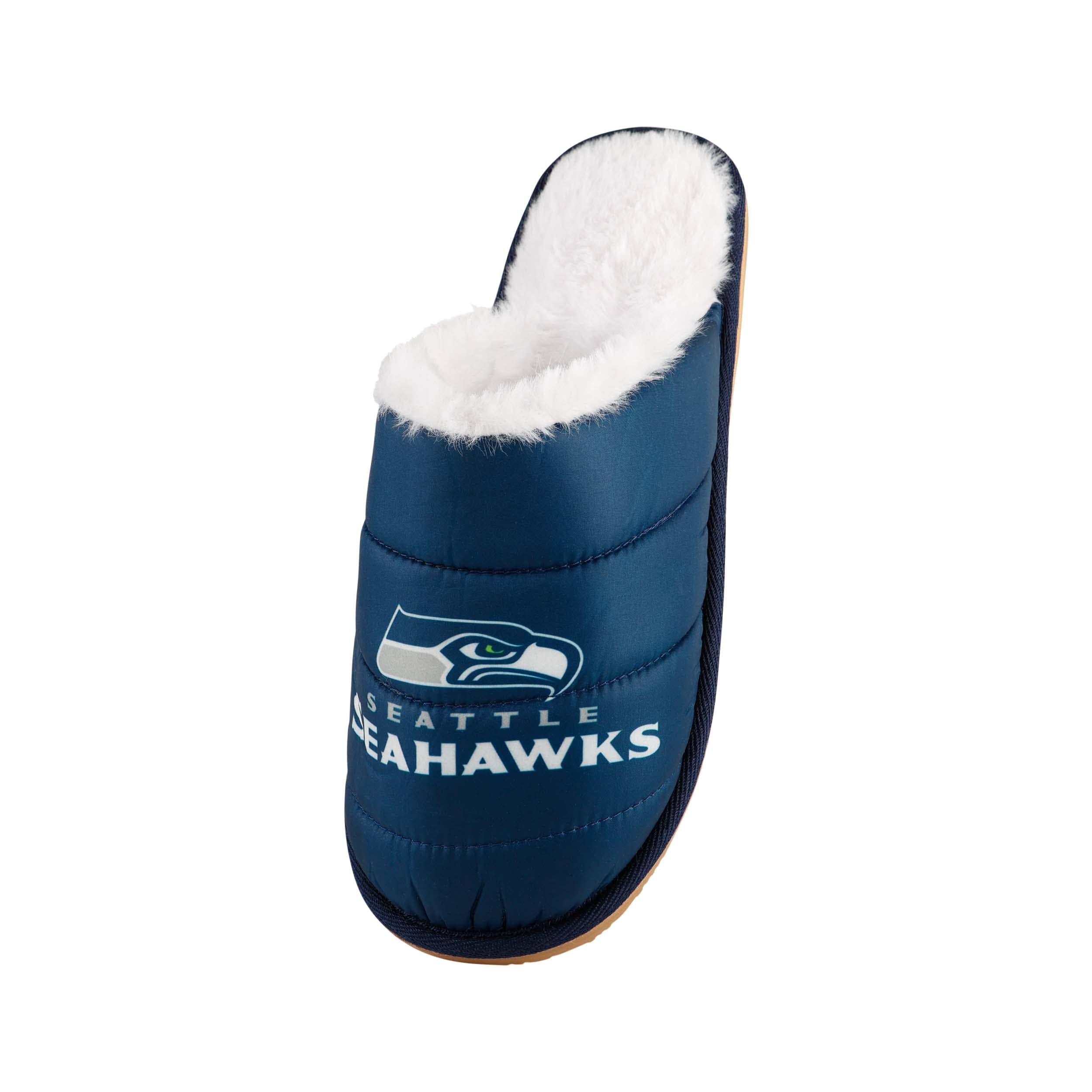 Seattle Seahawks NFL Mens Big Logo Mule Slipper - Image 2