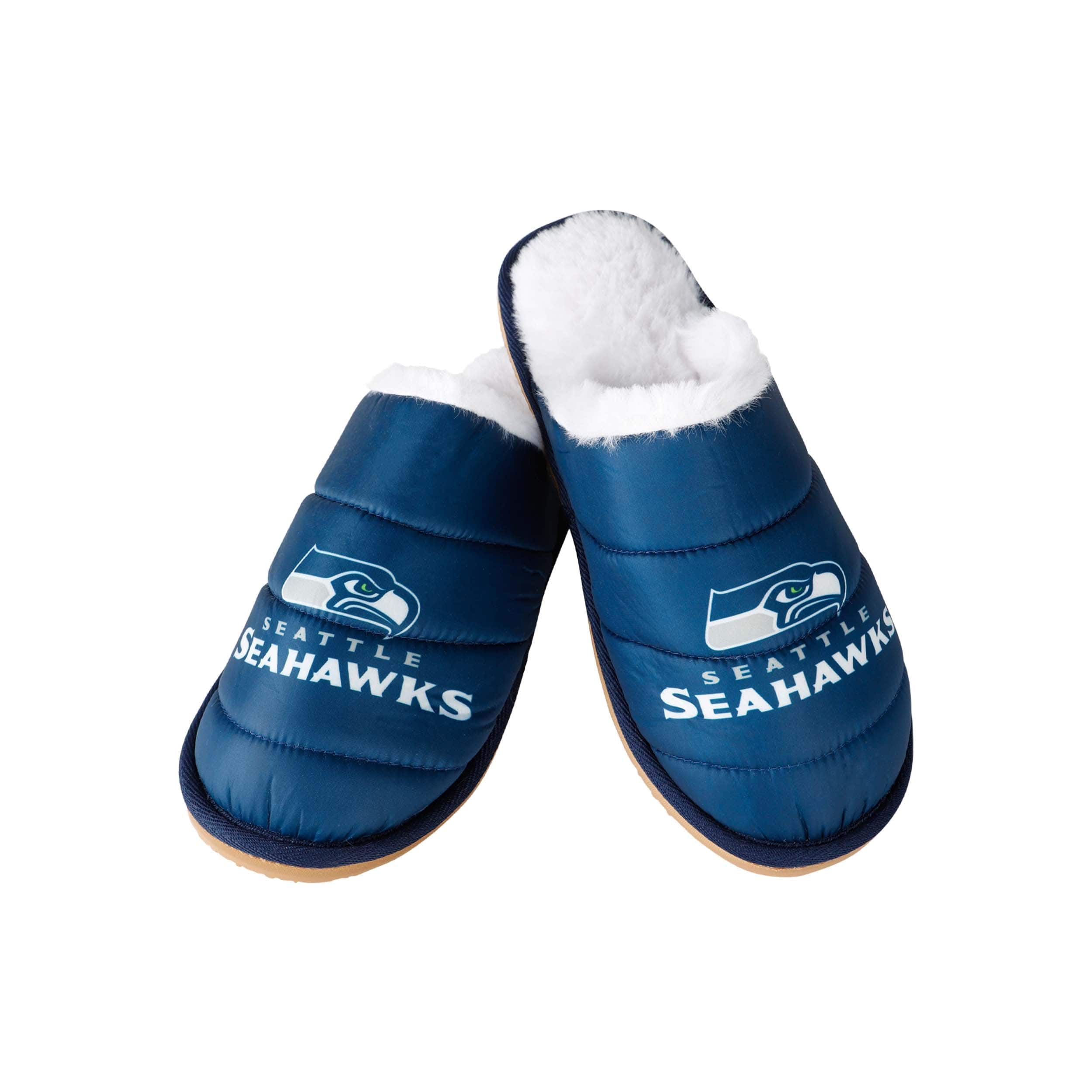 Seattle Seahawks NFL Mens Big Logo Mule Slipper - Image 3