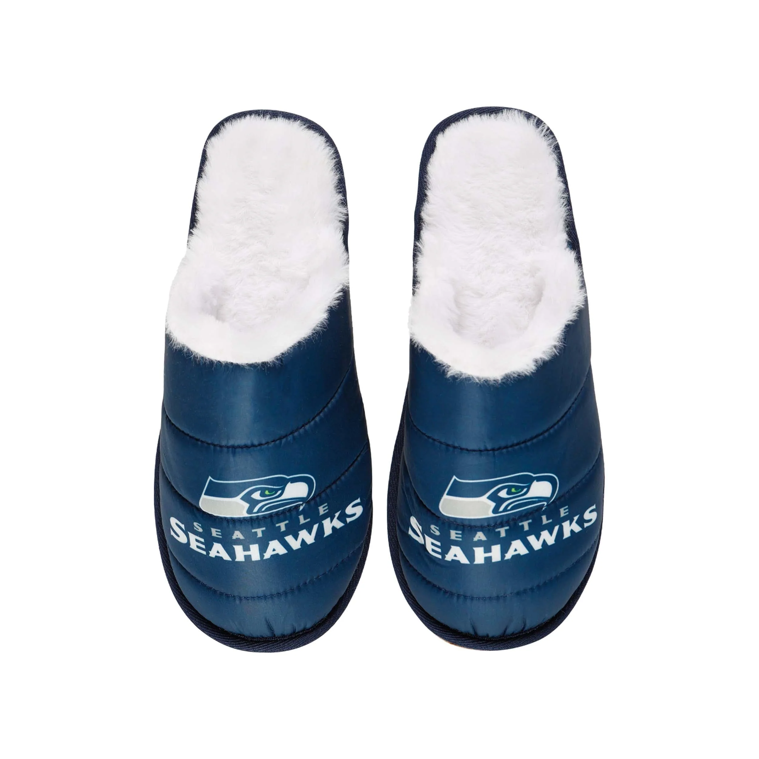 Seattle Seahawks NFL Mens Big Logo Mule Slipper - Image 4