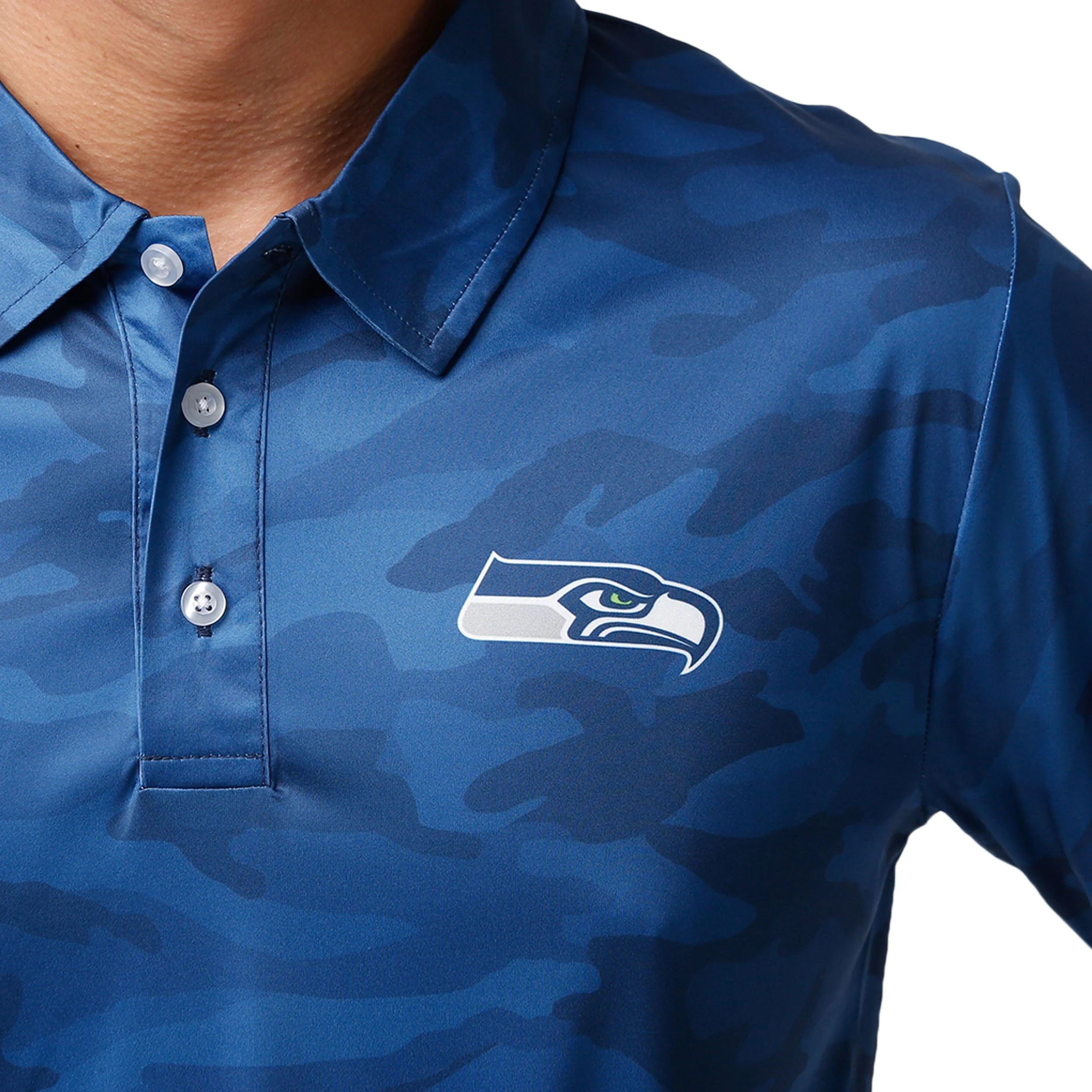 Seattle Seahawks NFL Mens Color Camo Polyester Polo - Image 4
