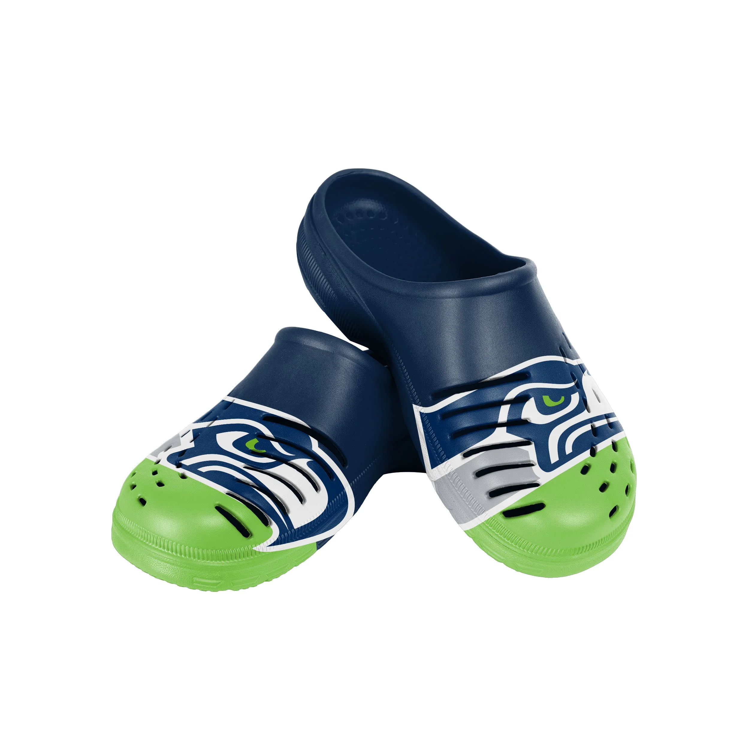 Seattle Seahawks NFL Mens Colorblock Big Logo Clog