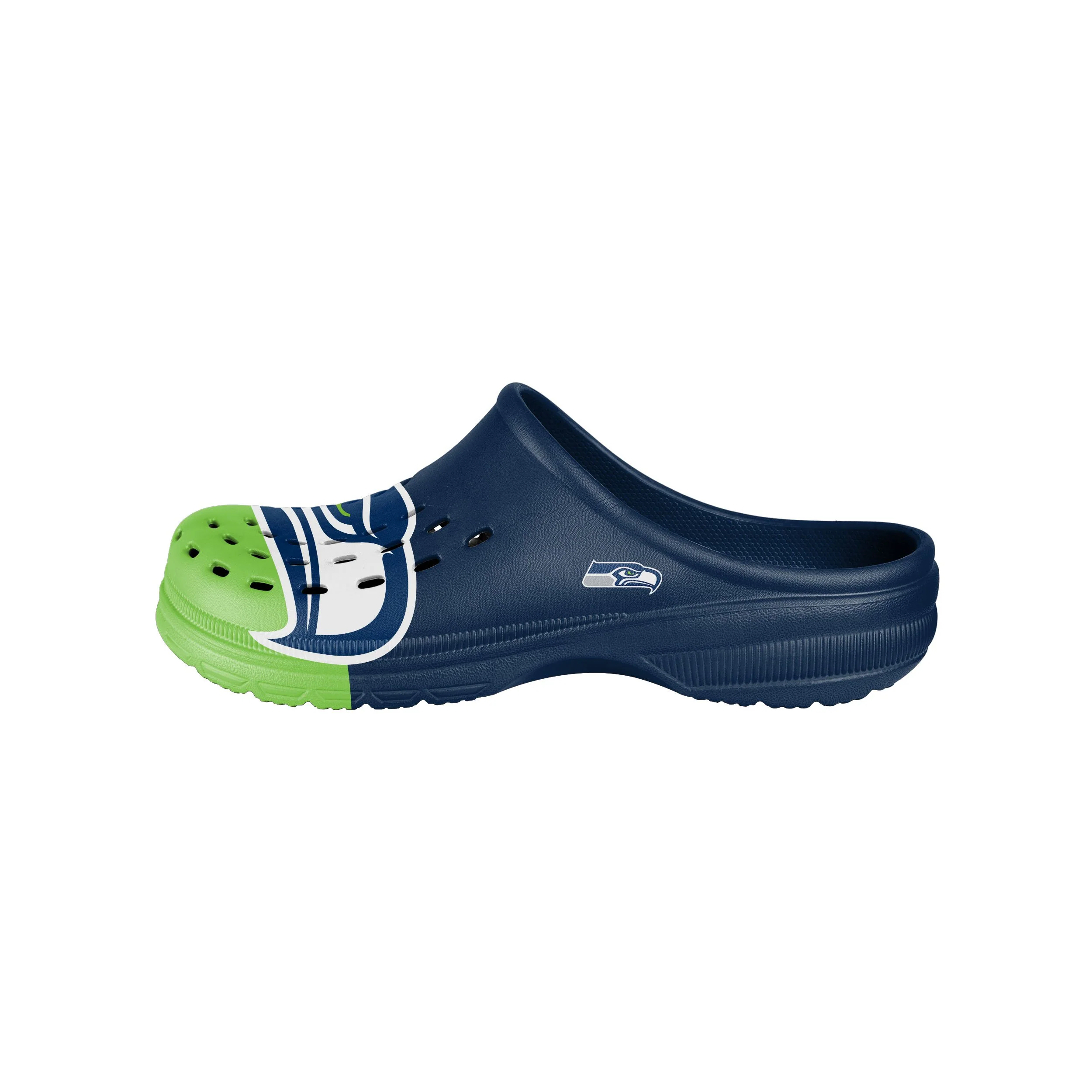 Seattle Seahawks NFL Mens Colorblock Big Logo Clog - Image 2