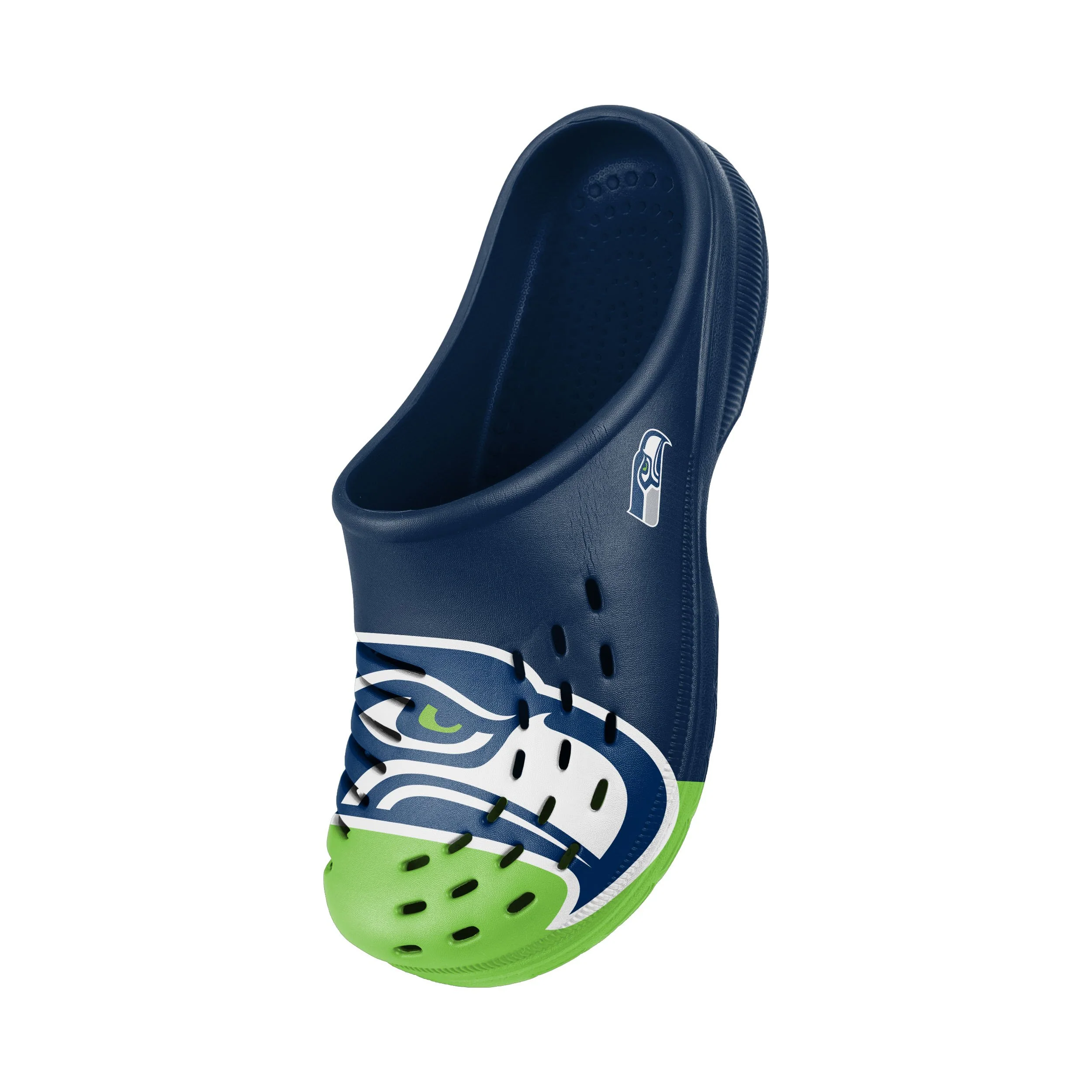 Seattle Seahawks NFL Mens Colorblock Big Logo Clog - Image 3