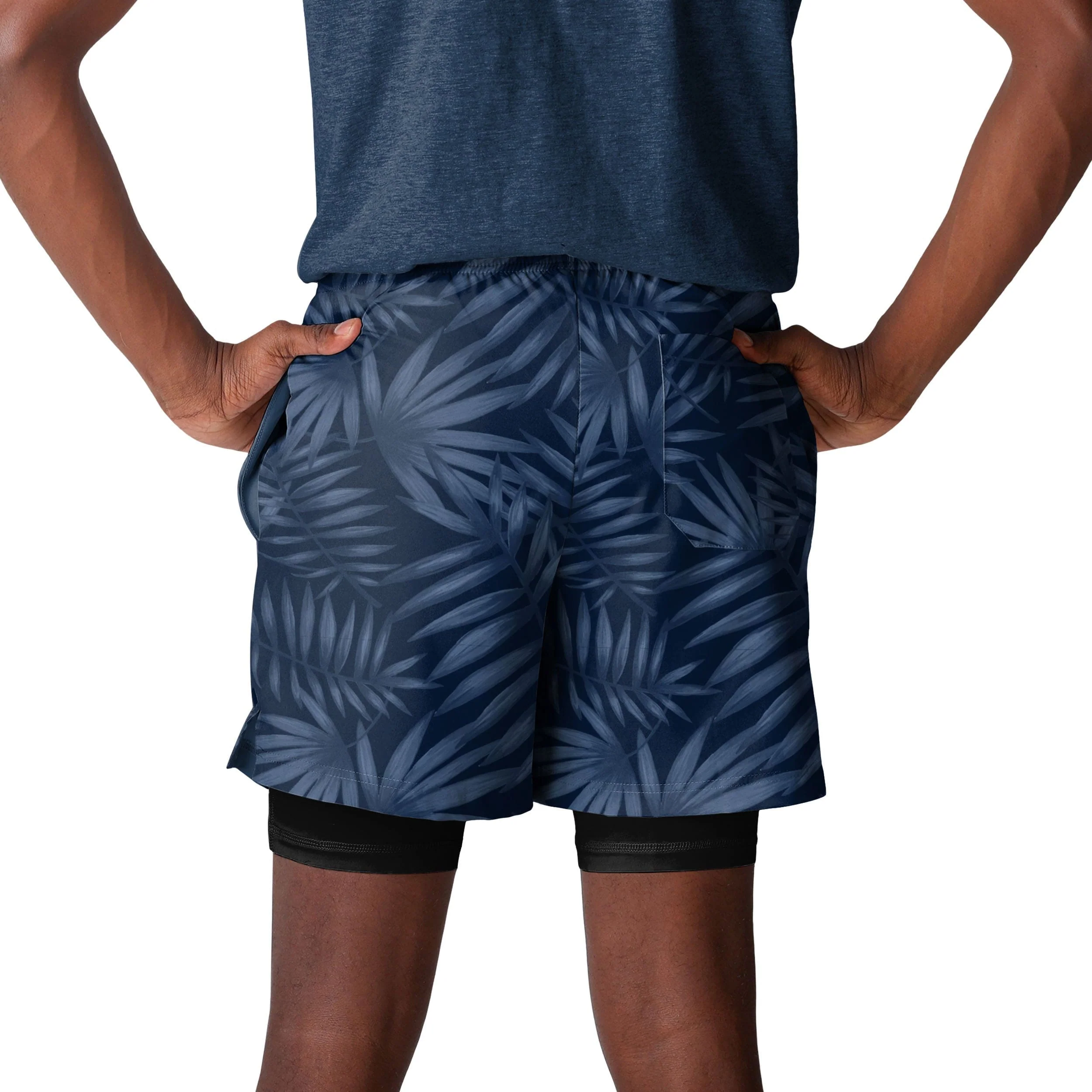 Seattle Seahawks NFL Mens Floral Black Liner Shorts - Image 3
