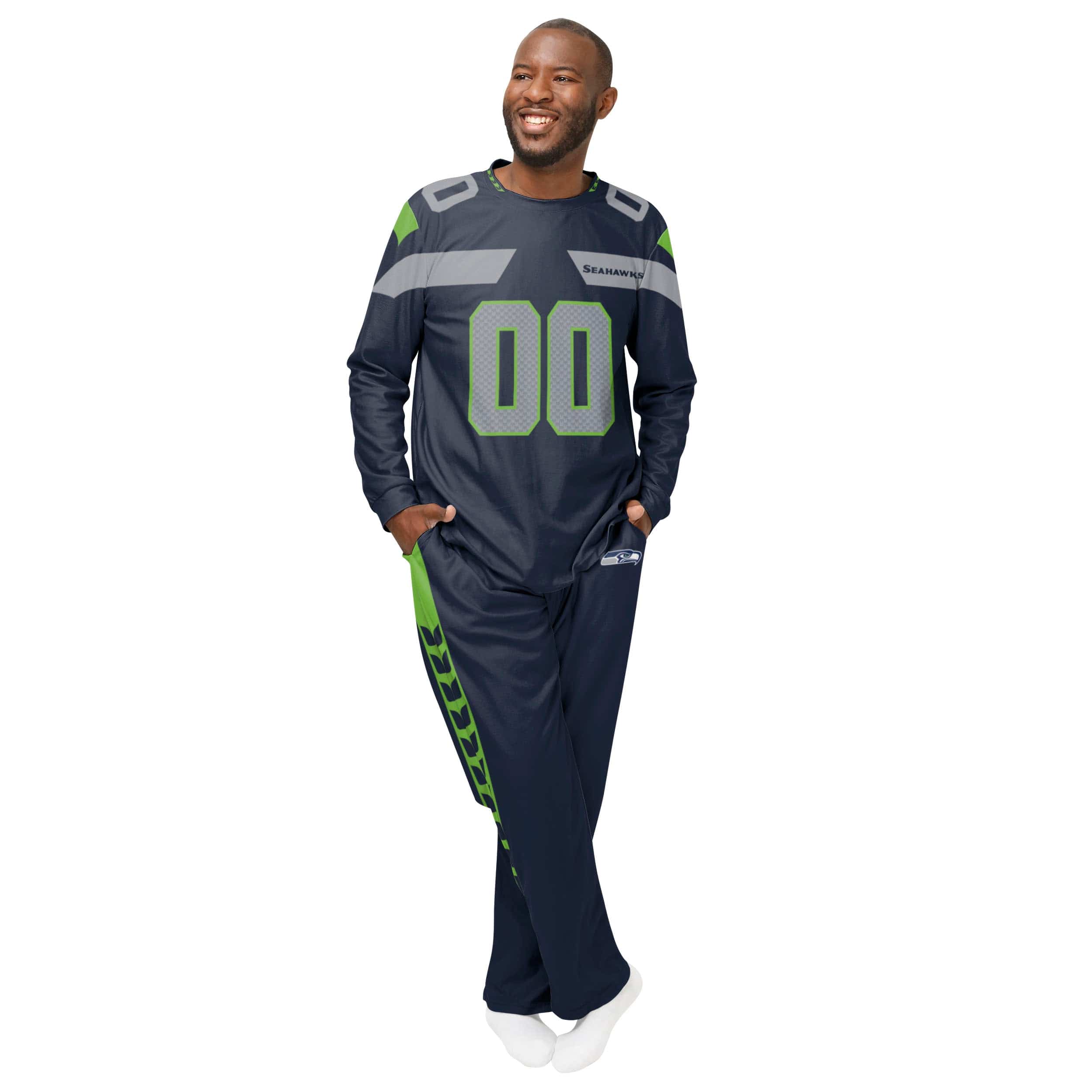 Seattle Seahawks NFL Mens Gameday Ready Lounge Shirt - Image 3