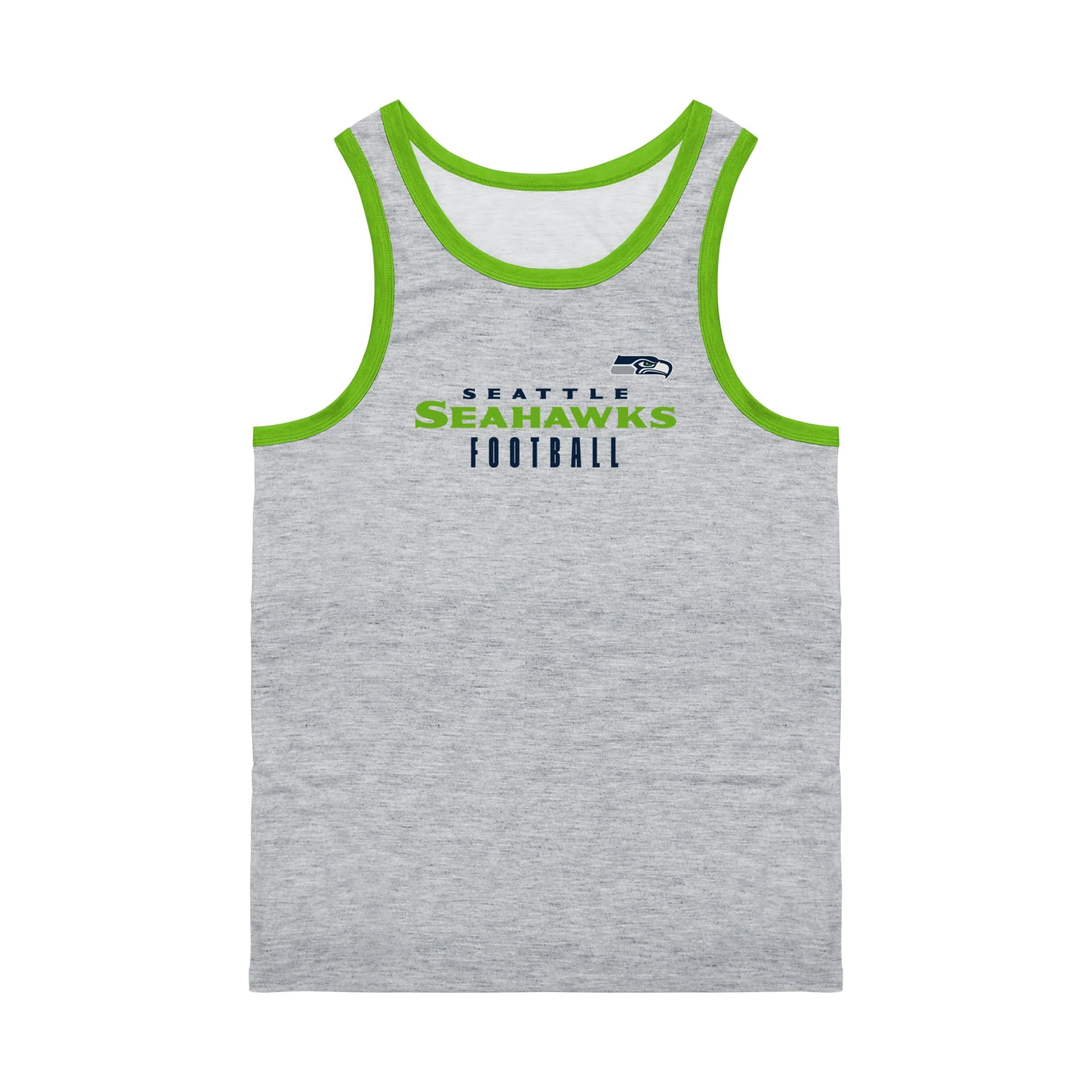 Seattle Seahawks NFL Mens Gray Wordmark Sleeveless Top - Image 3
