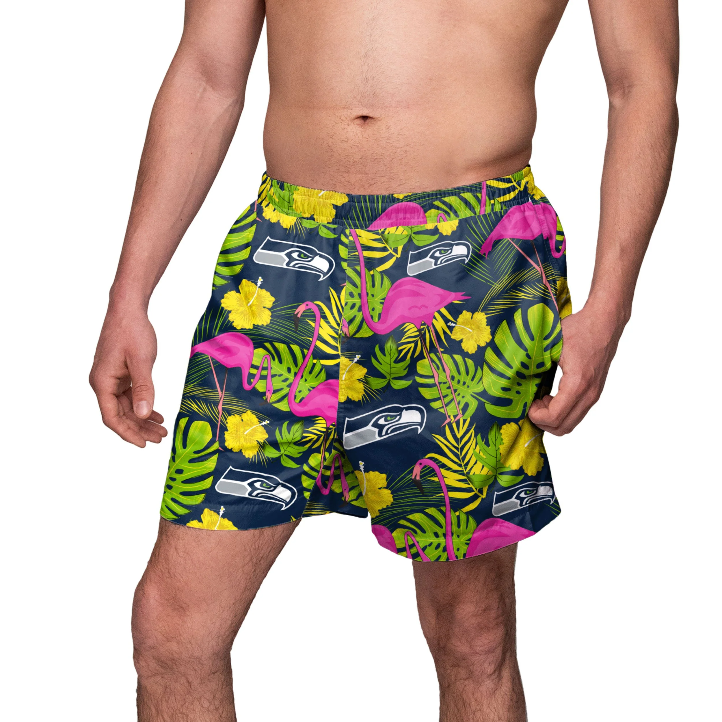 Seattle Seahawks NFL Mens Highlights Swimming Trunks - Image 2