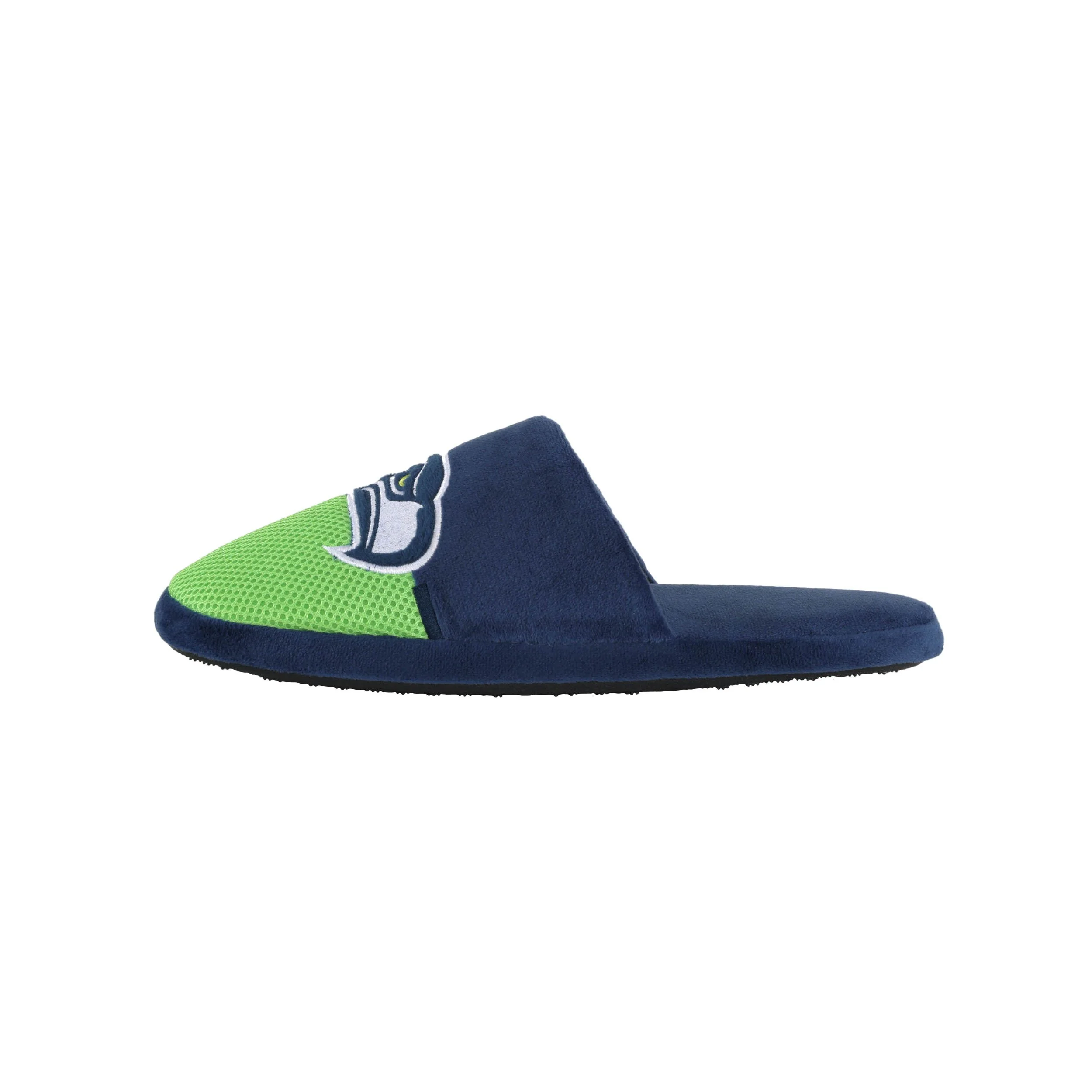 Seattle Seahawks NFL Mens Logo Staycation Slippers - Image 2