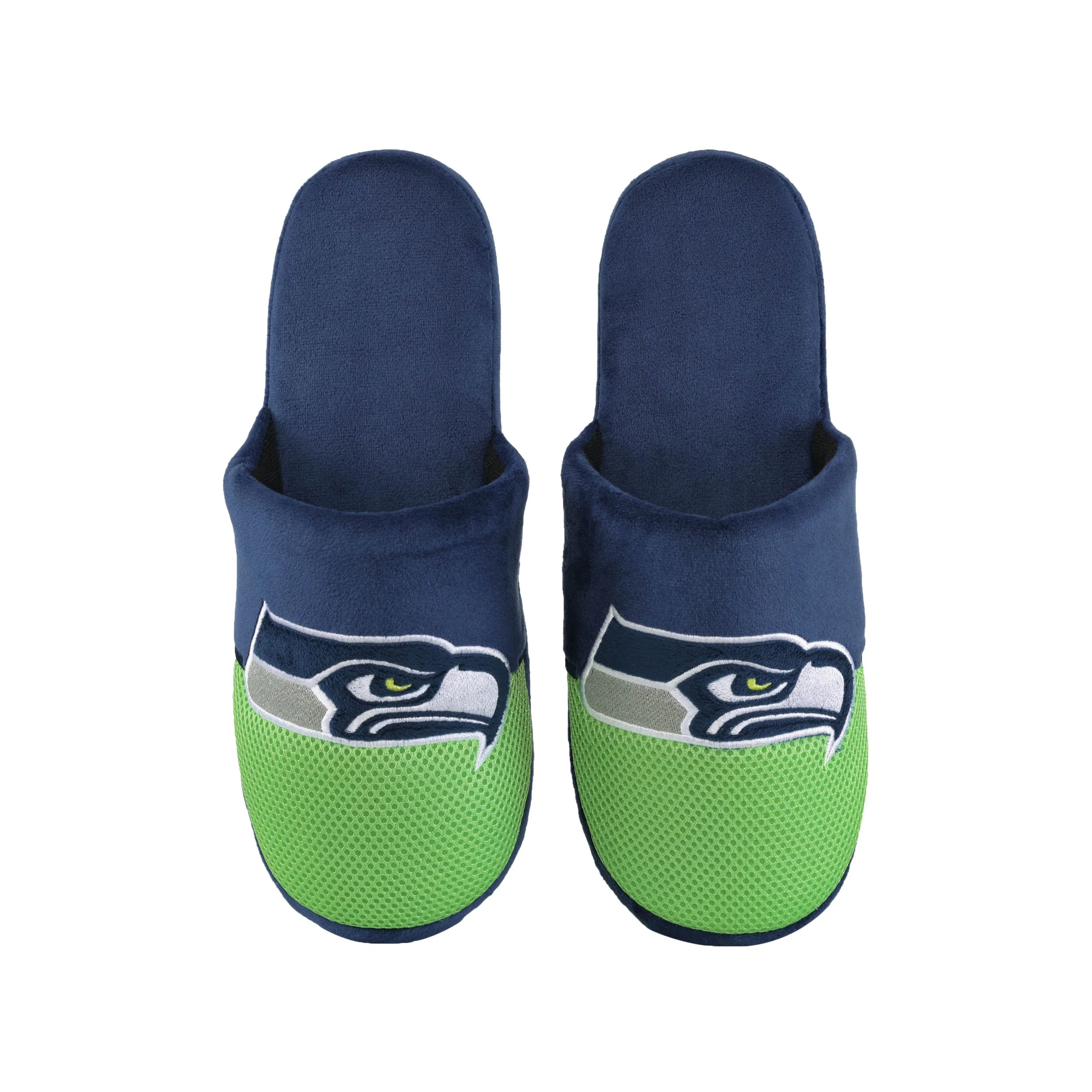 Seattle Seahawks NFL Mens Logo Staycation Slippers - Image 4