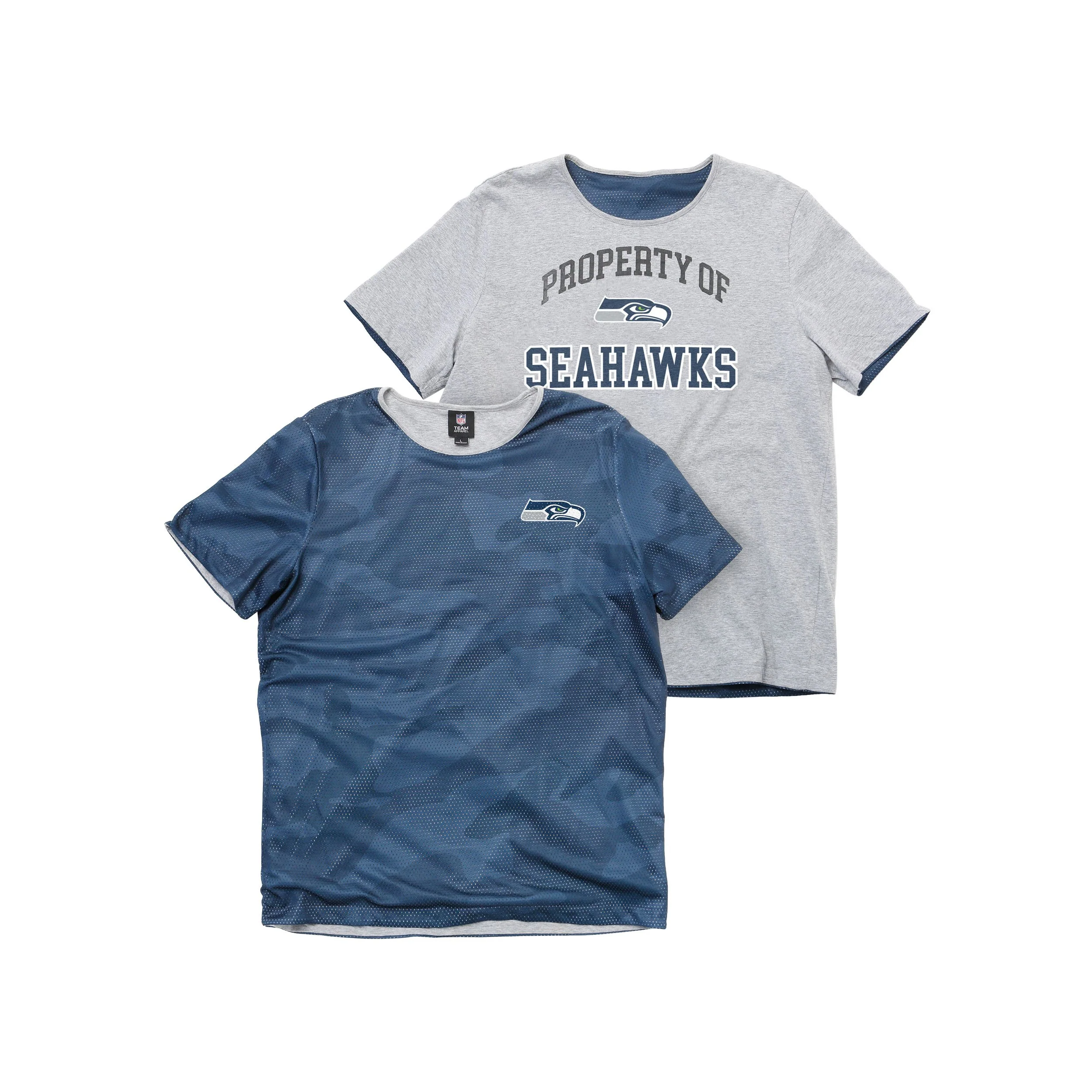 Seattle Seahawks NFL Mens Reversible Mesh Matchup T-Shirt - Image 2