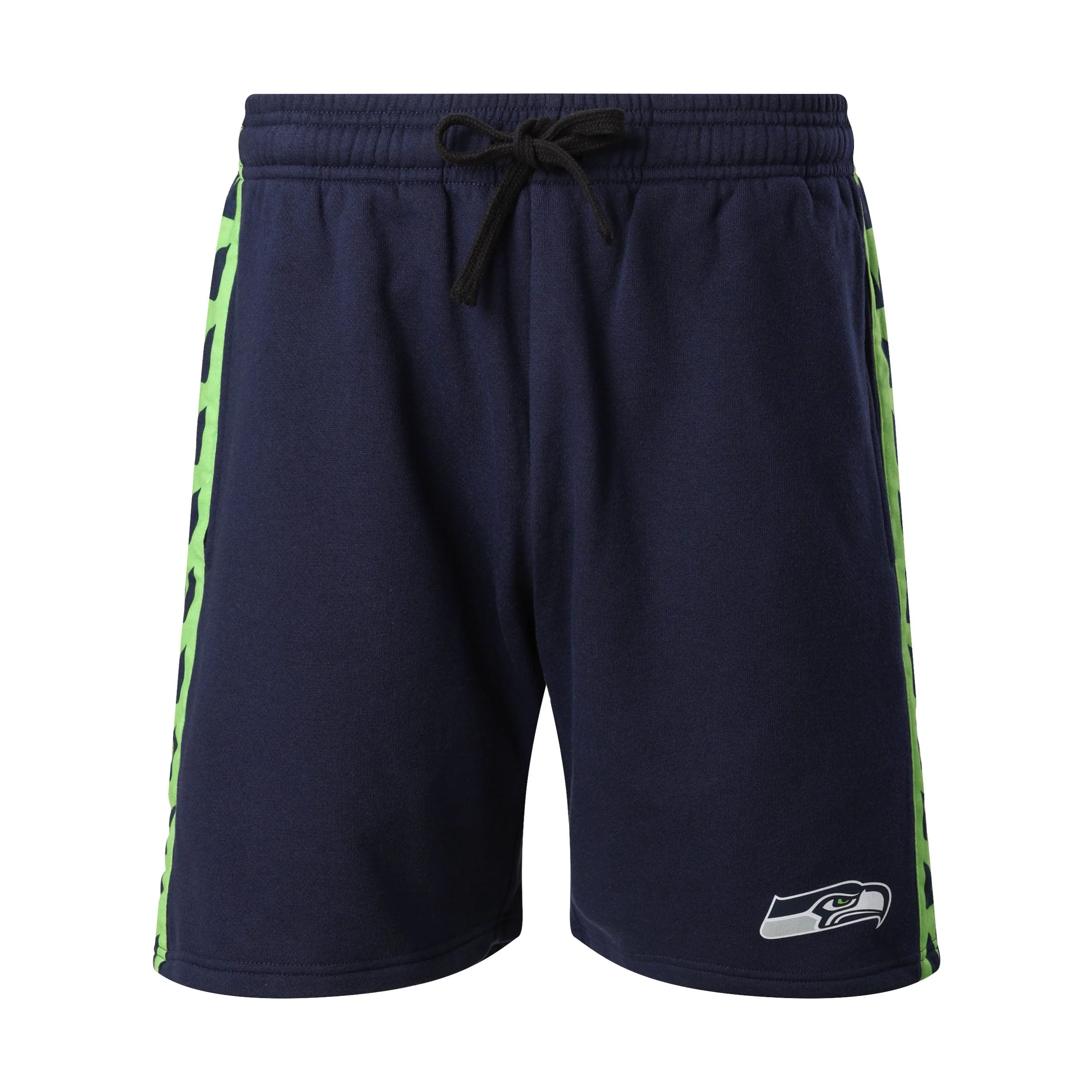 Seattle Seahawks NFL Mens Side Stripe Fleece Shorts - Image 4