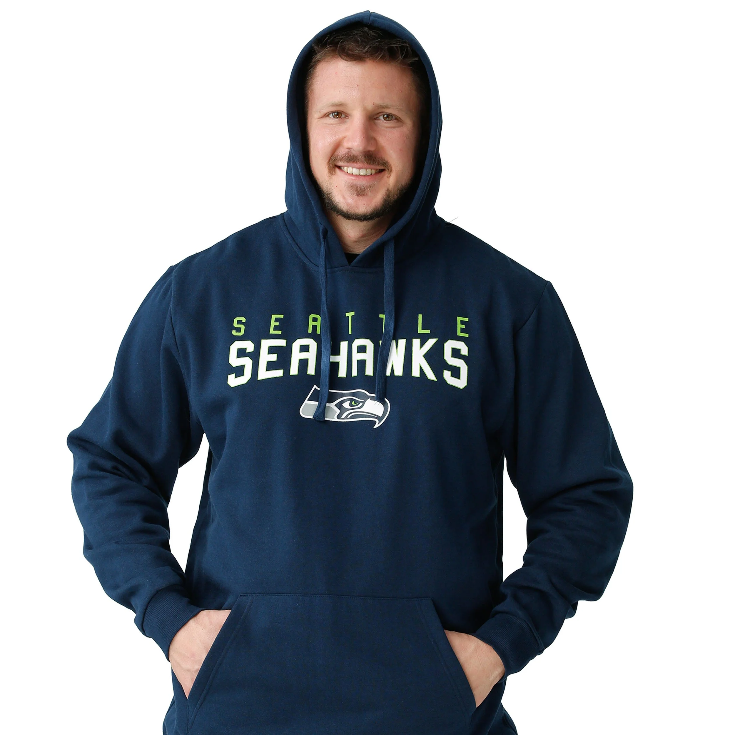 Seattle Seahawks NFL Mens Solid Hoodie - Image 2
