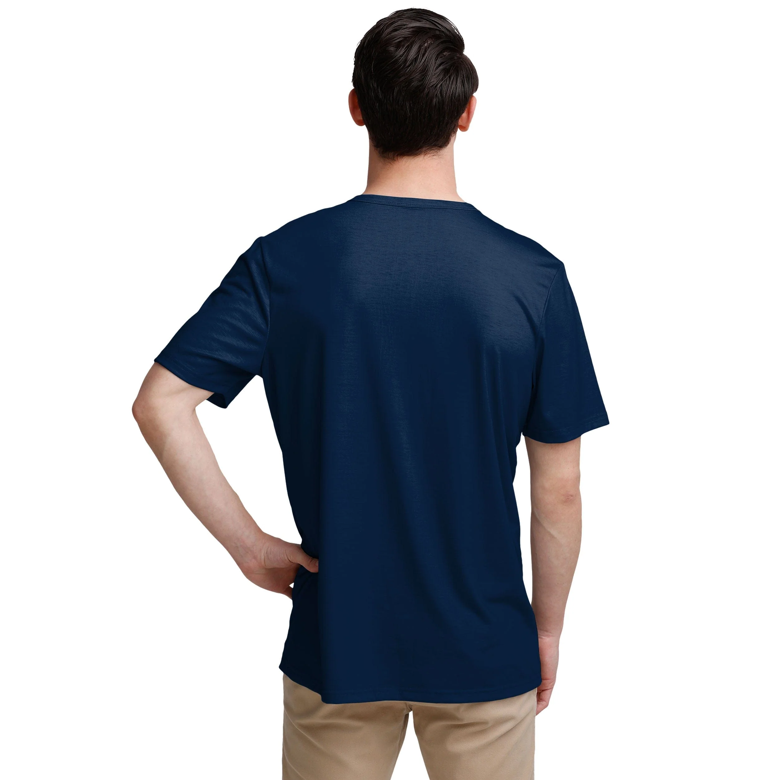 Seattle Seahawks NFL Mens Solid Team Logo Short Sleeve Henley - Image 3