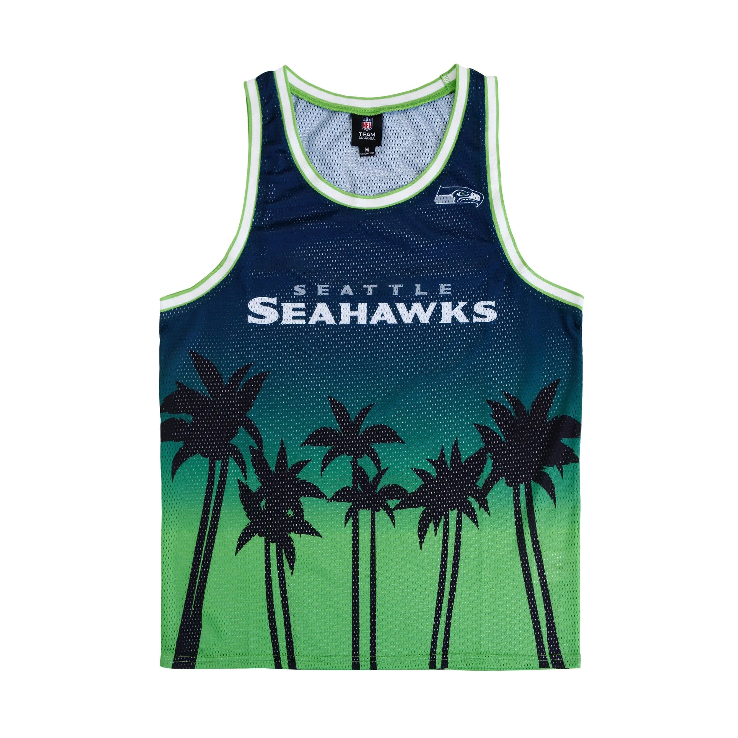 Seattle Seahawks NFL Mens Sunset Sleeveless Top - Image 4