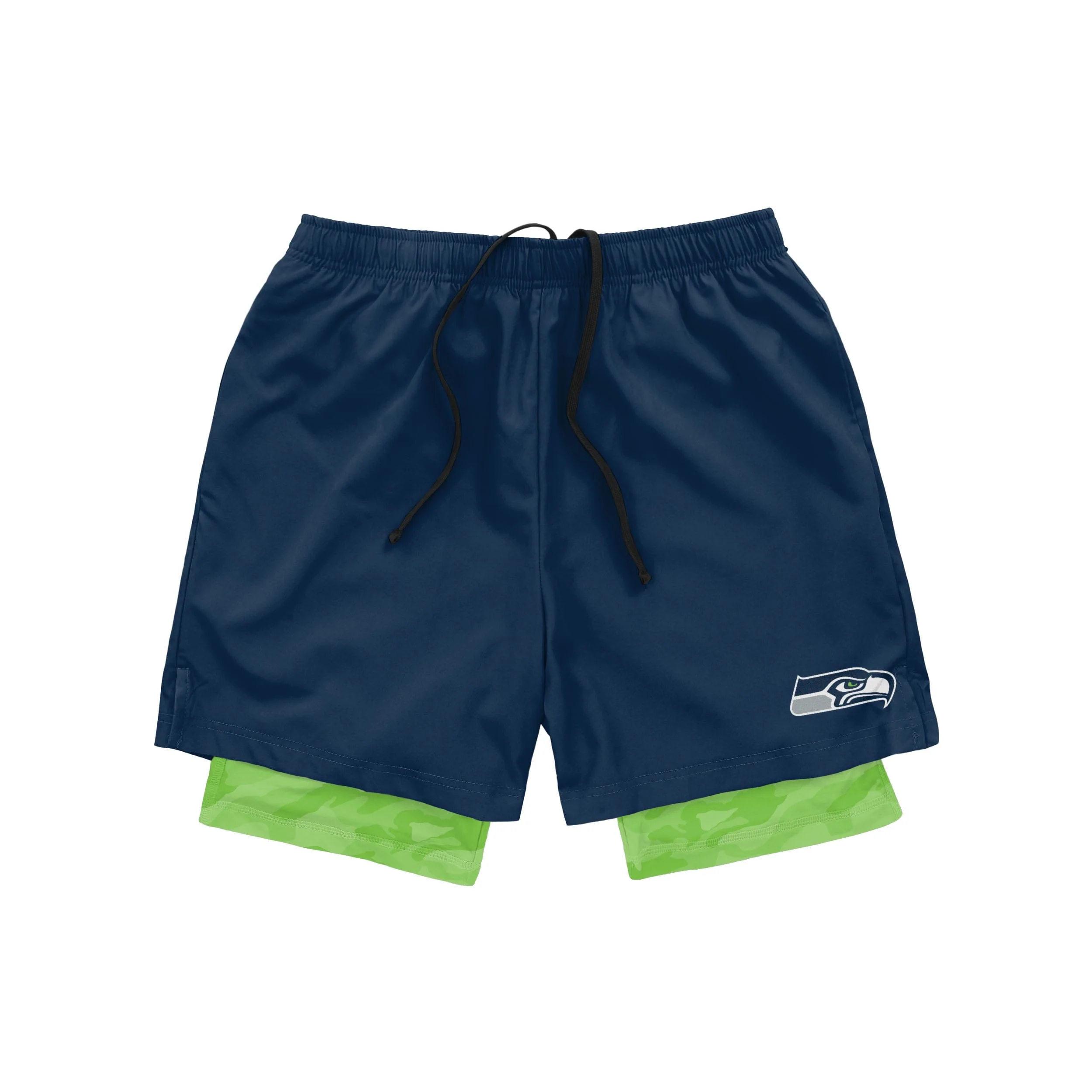 Seattle Seahawks NFL Mens Team Color Camo Liner Shorts - Image 4