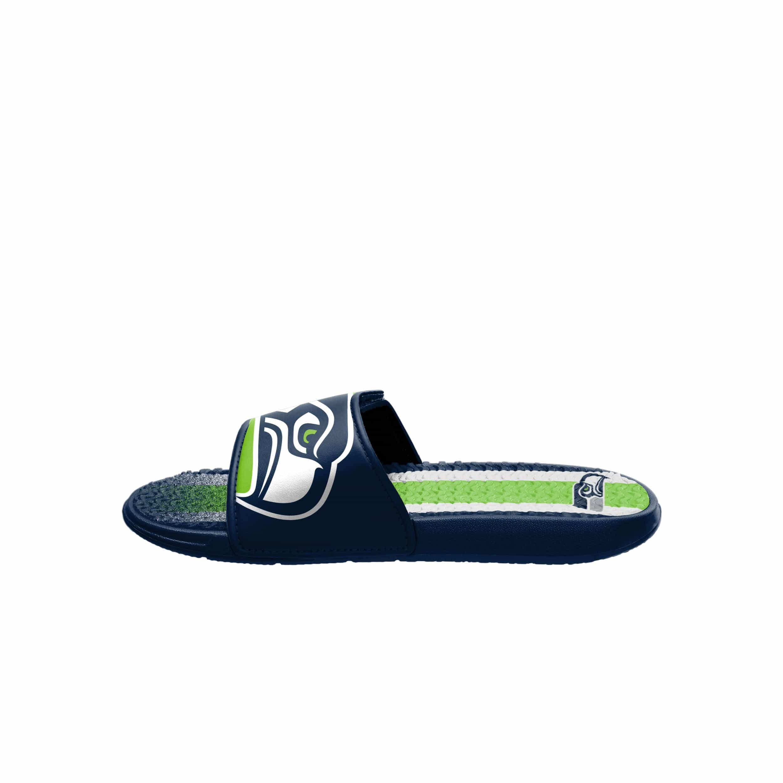 Seattle Seahawks NFL Mens Team Stripe Gel Slide - Image 4
