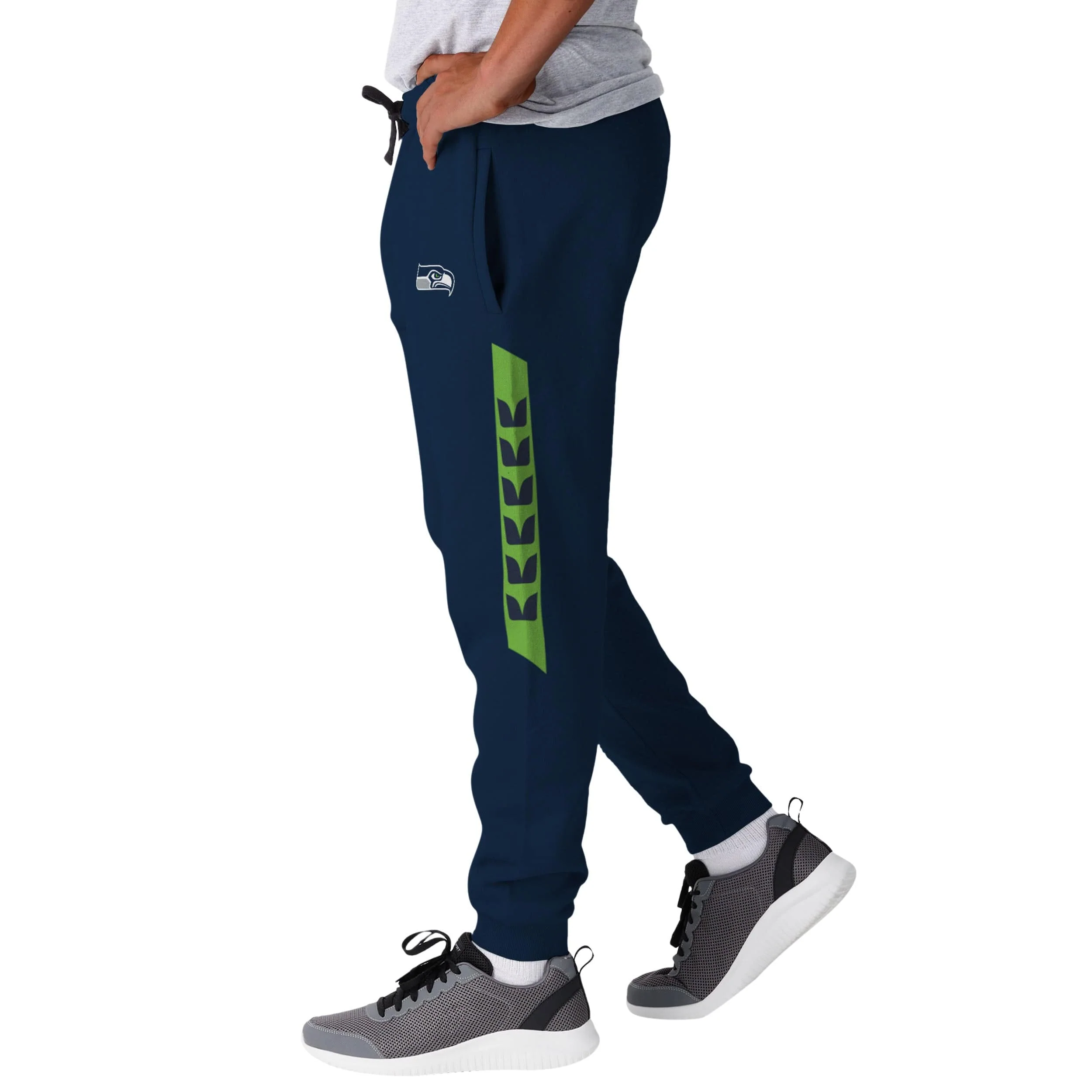 Seattle Seahawks NFL Mens Team Stripe Joggers - Image 2