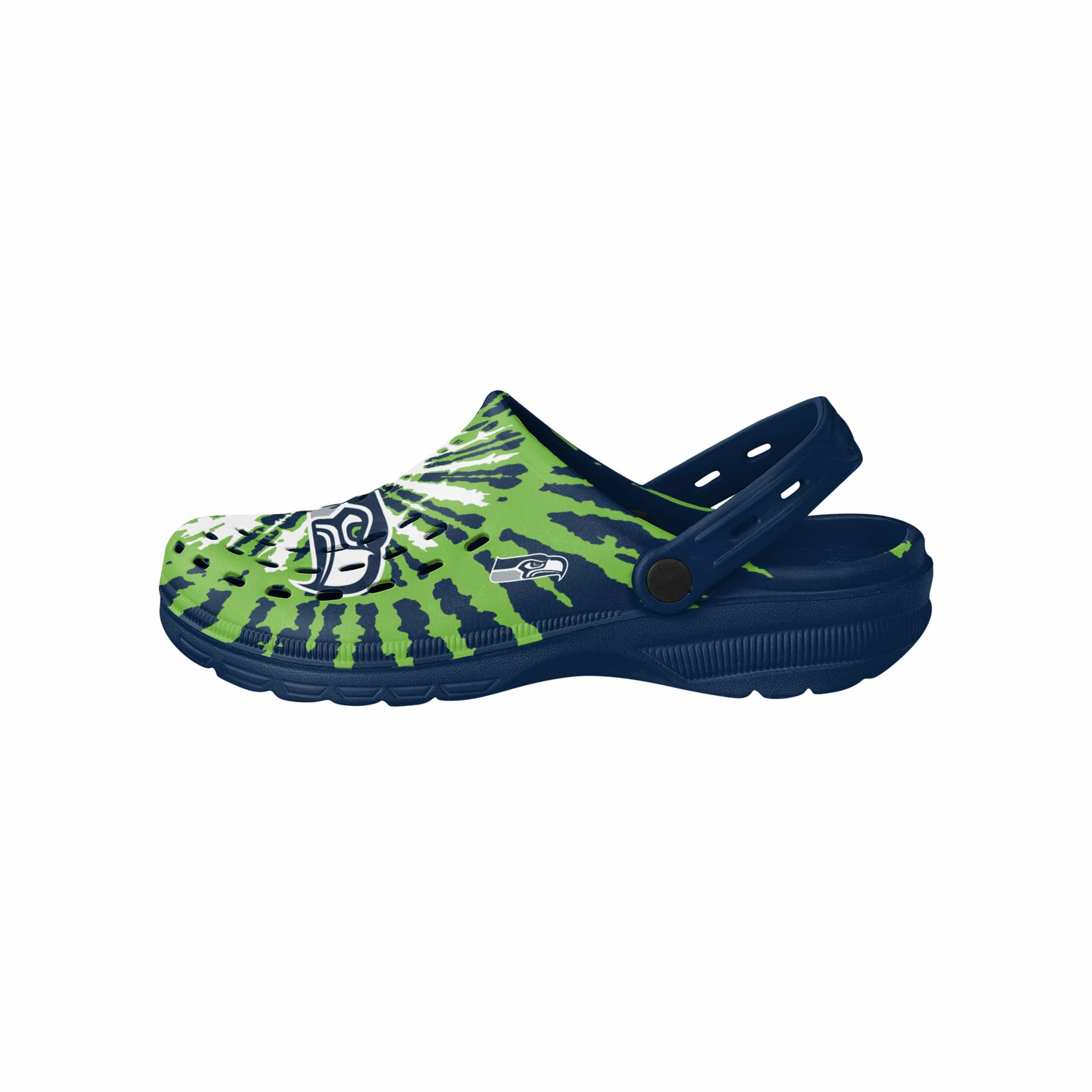 Seattle Seahawks NFL Mens Tie-Dye Clog With Strap - Image 2