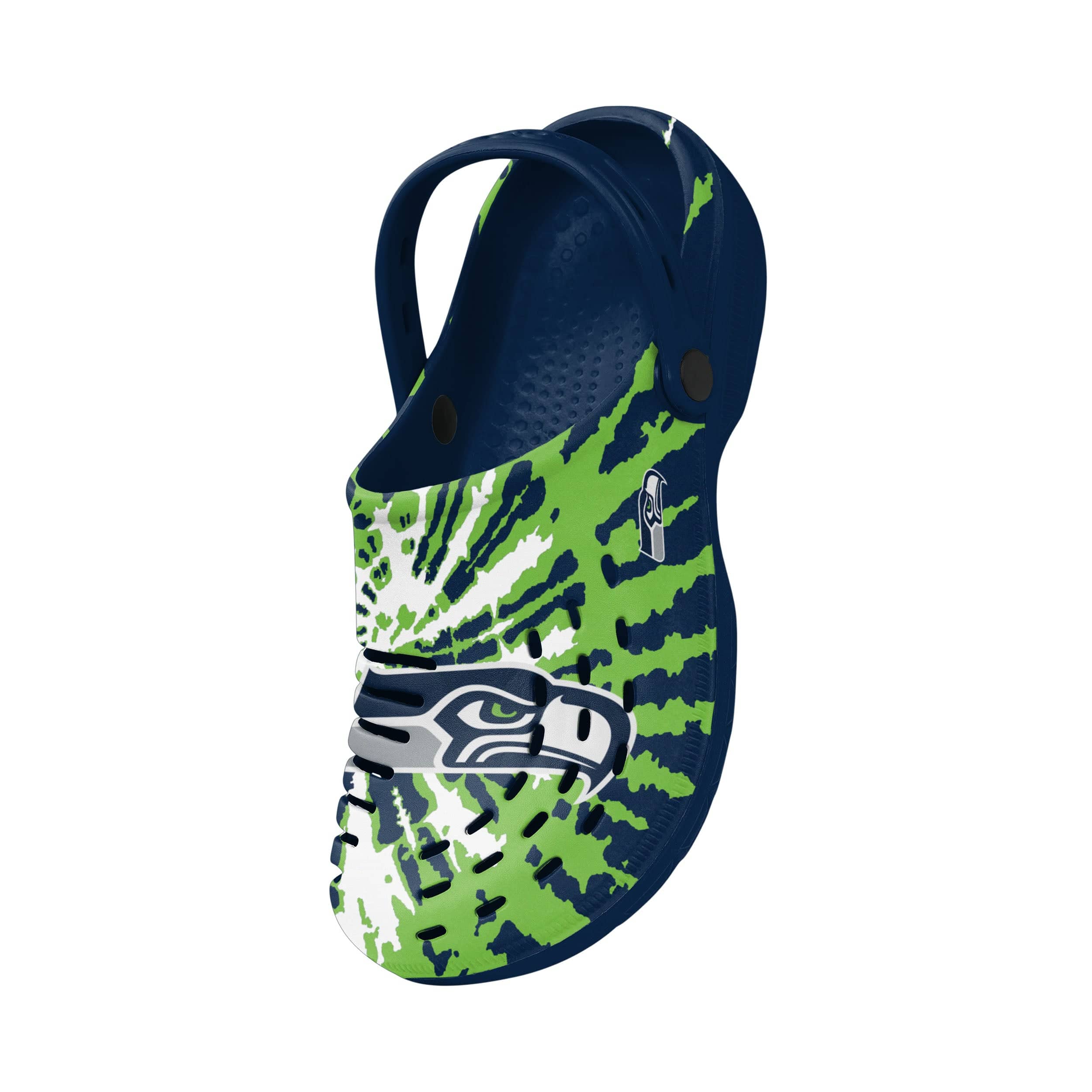 Seattle Seahawks NFL Mens Tie-Dye Clog With Strap - Image 3