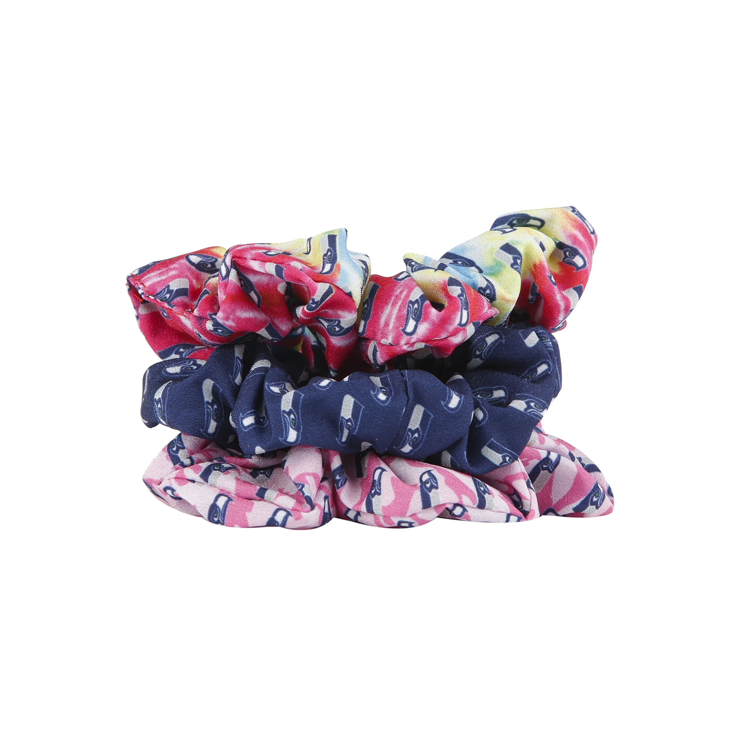 Seattle Seahawks NFL Mini Print 3 Pack Scrunchies - Image 2