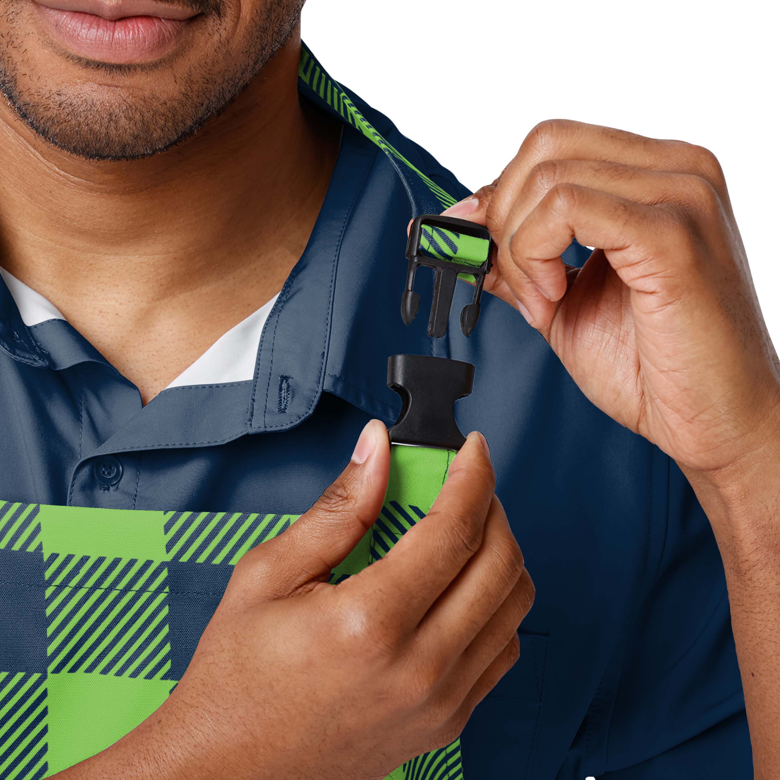 Seattle Seahawks NFL Plaid Chef Set - Image 3