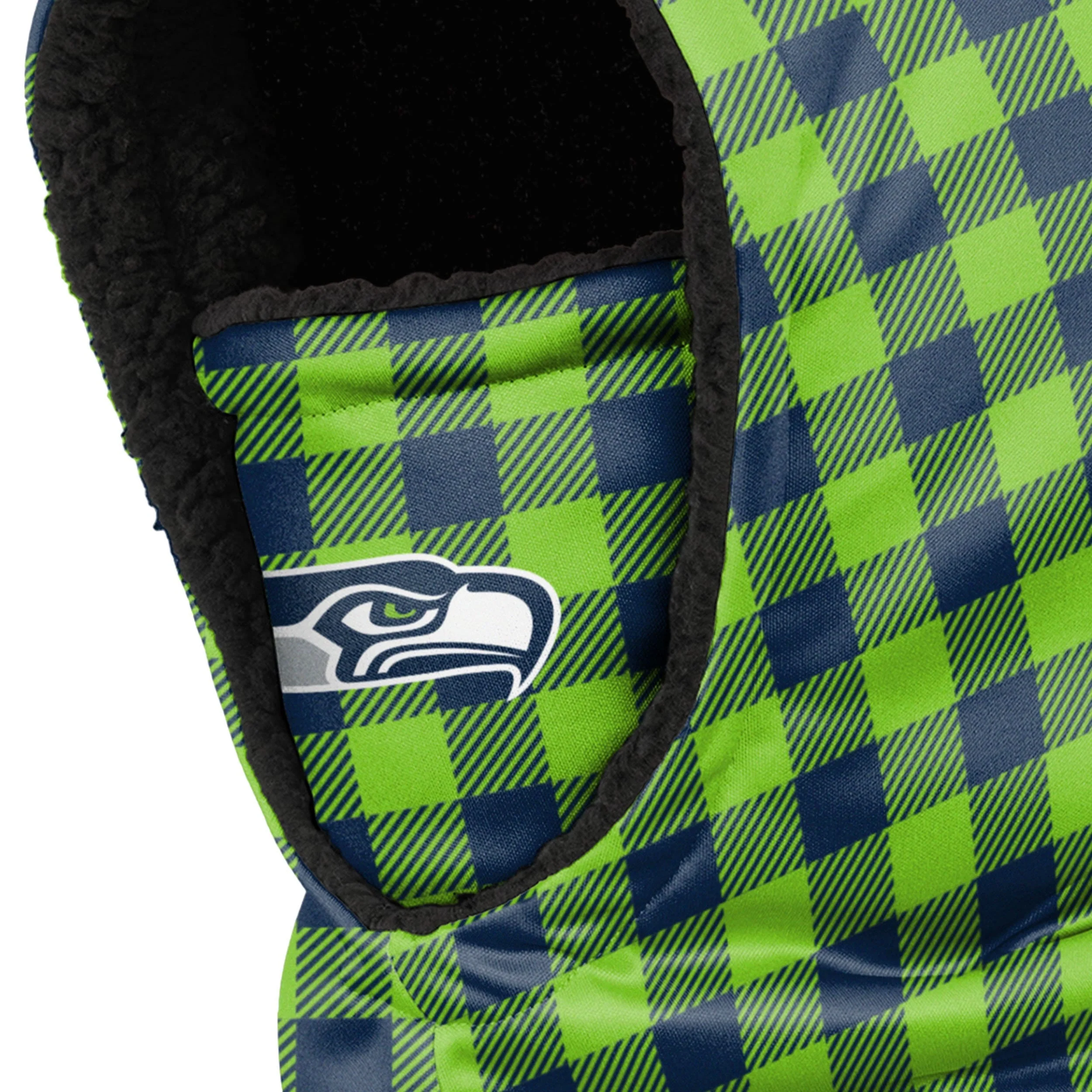 Seattle Seahawks NFL Plaid Hooded Gaiter - Image 3