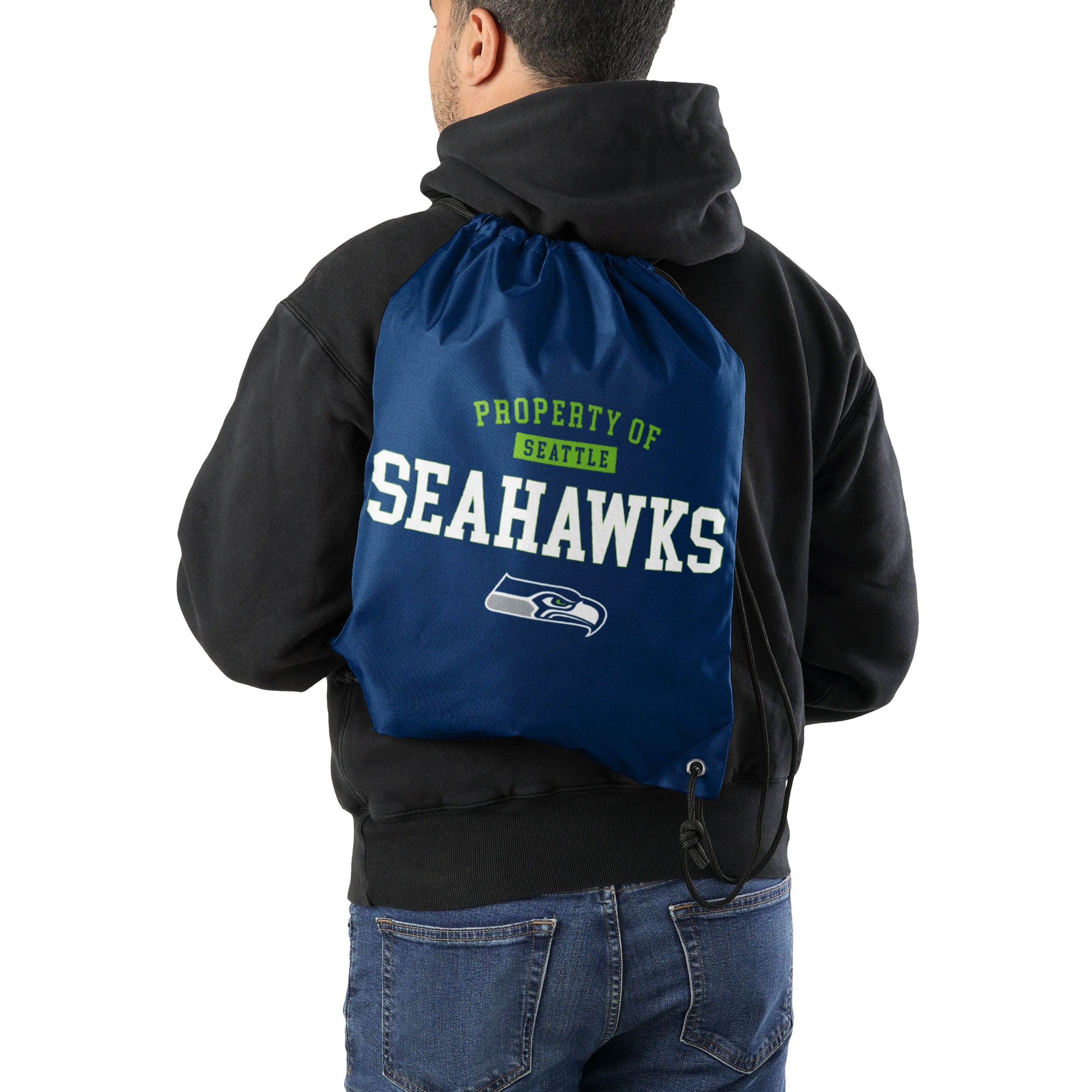 Seattle Seahawks NFL Property Of Drawstring Backpack - Image 2