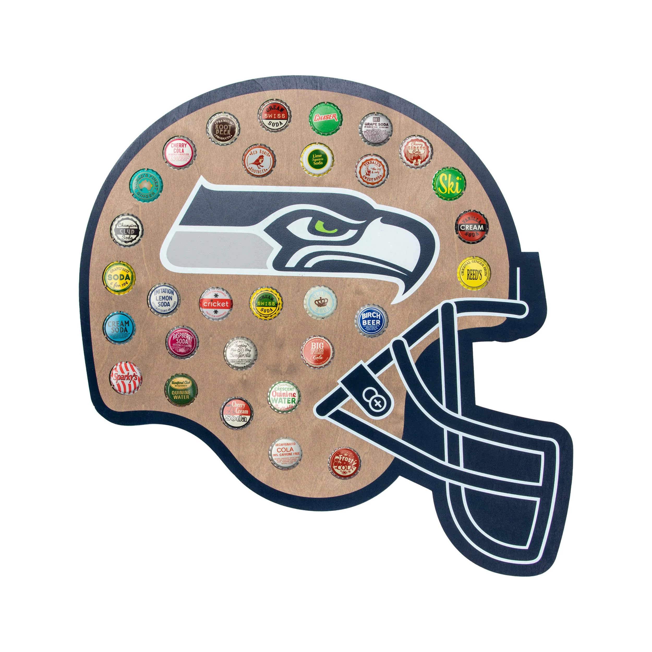 Seattle Seahawks NFL Push Bottle Cap Wall Sign